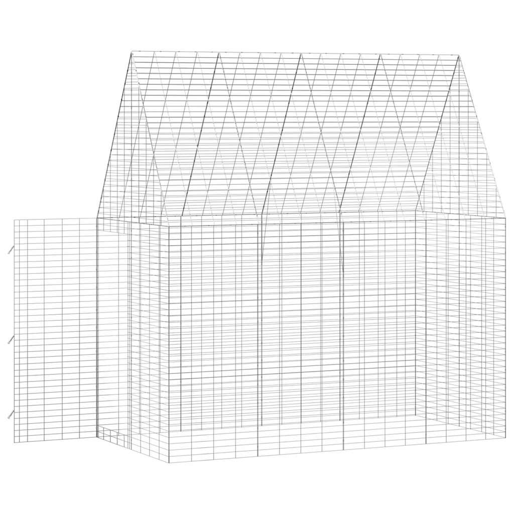 Kaninbur Sølv 200 x 100 x 210 cm Galvanisert stål