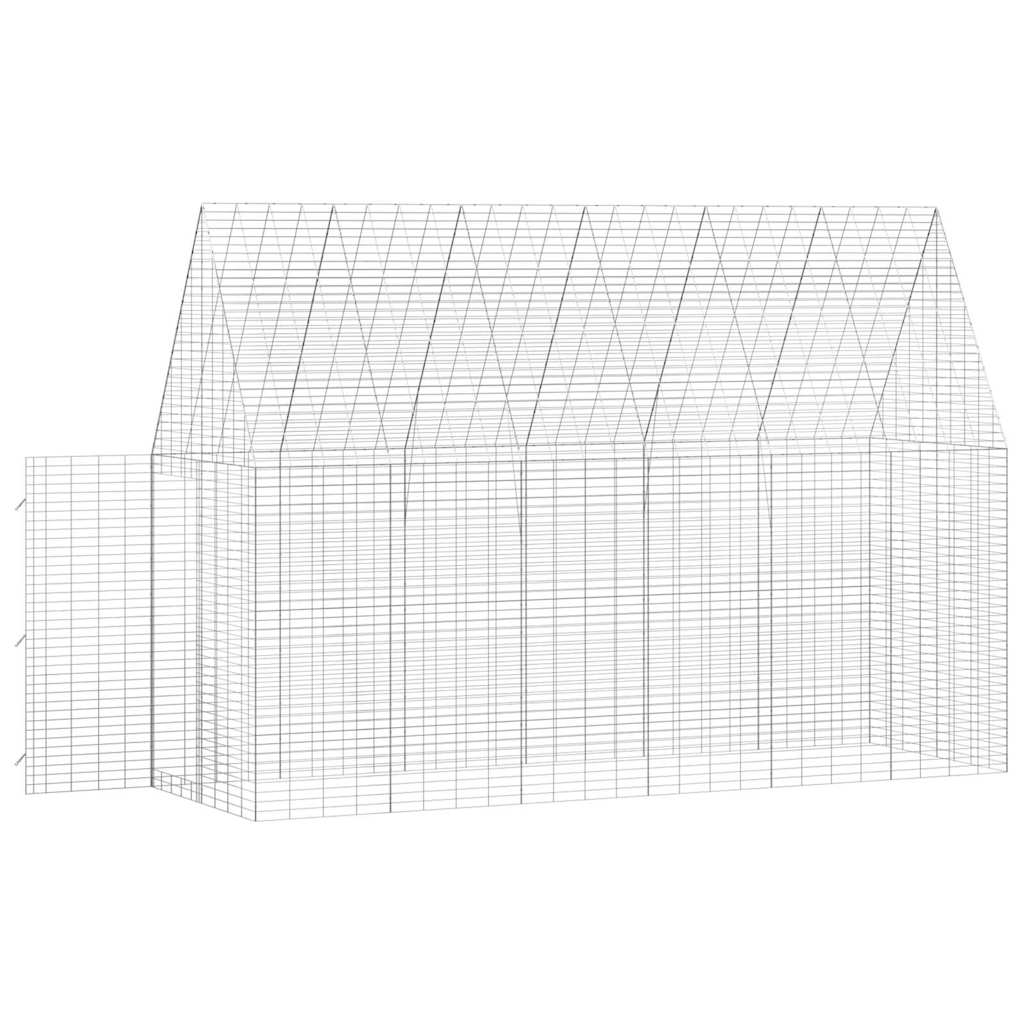 Kaninbur sølv 300 x 100 x 210 cm Galvanisert Stål