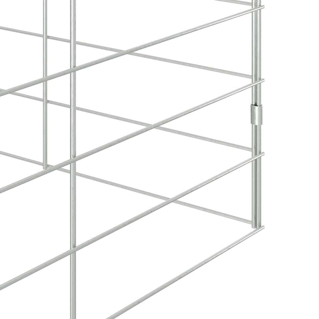 Kaninbur sølv 400 x 100 x 210 cm Galvanisert Stål