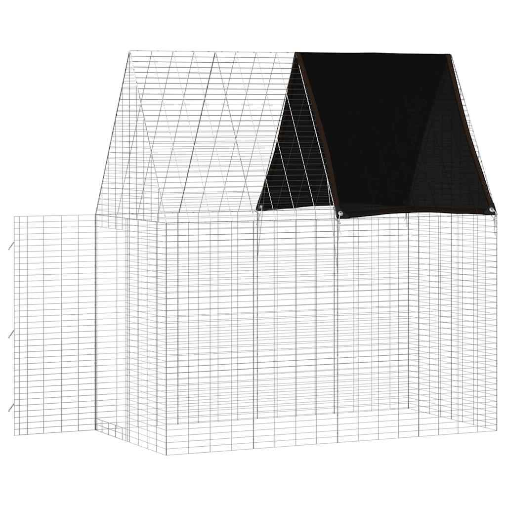 Kaninbur sølv 200 x 100 x 210 cm Galvanisert Stål