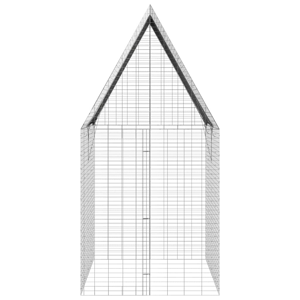Kaninbur sølv 200 x 100 x 210 cm Galvanisert Stål
