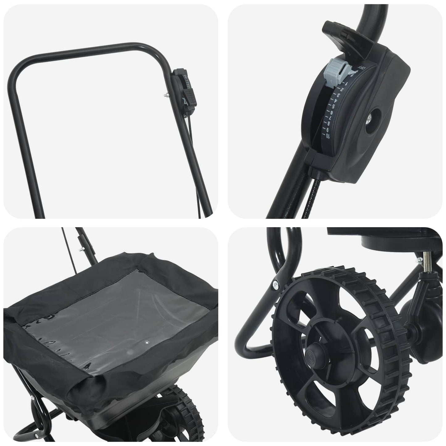 Spreader Svart 82 x 46 x 75 cm PVC og stål