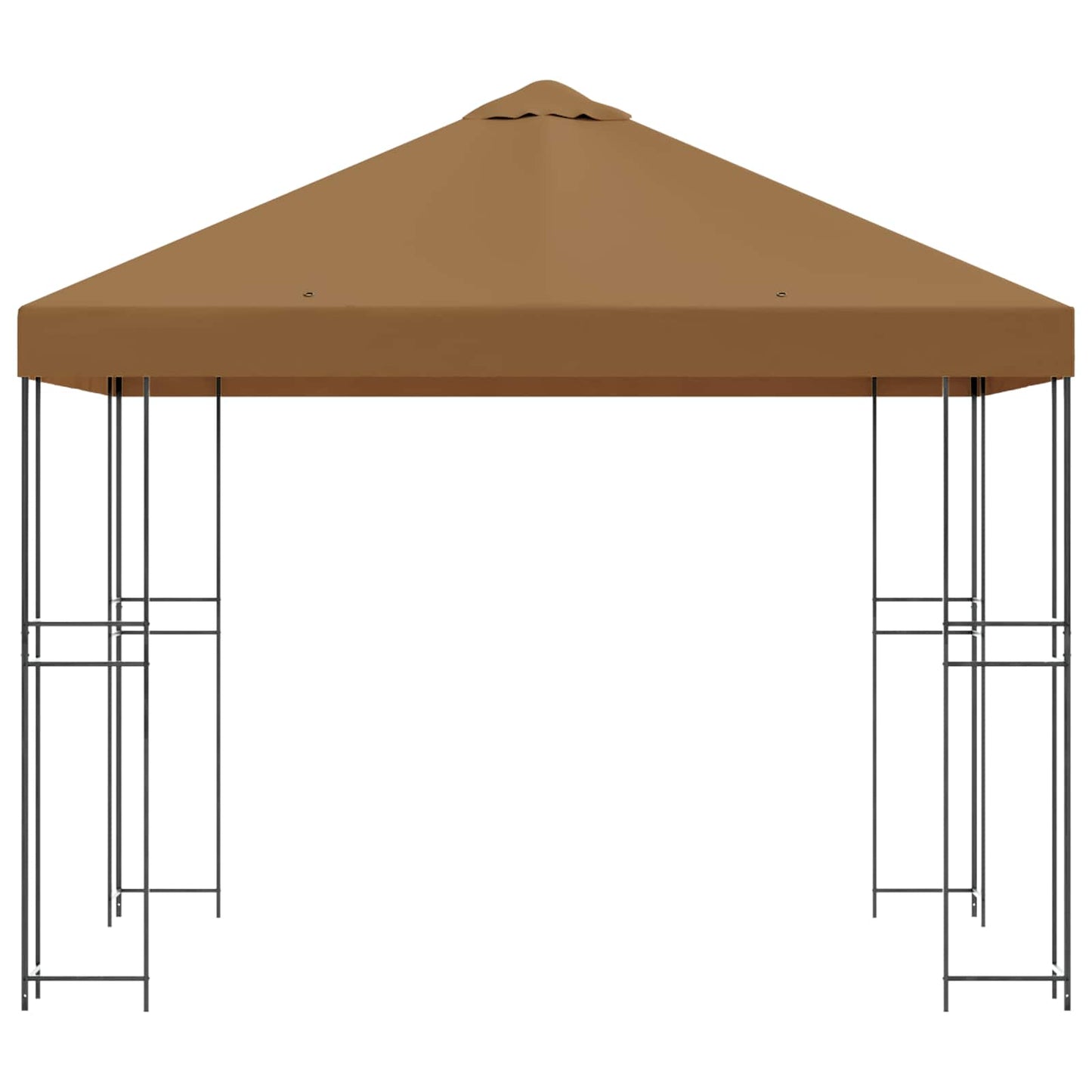 Paviljong 3 x 3 m Beige Polyester og stål 190 gsm