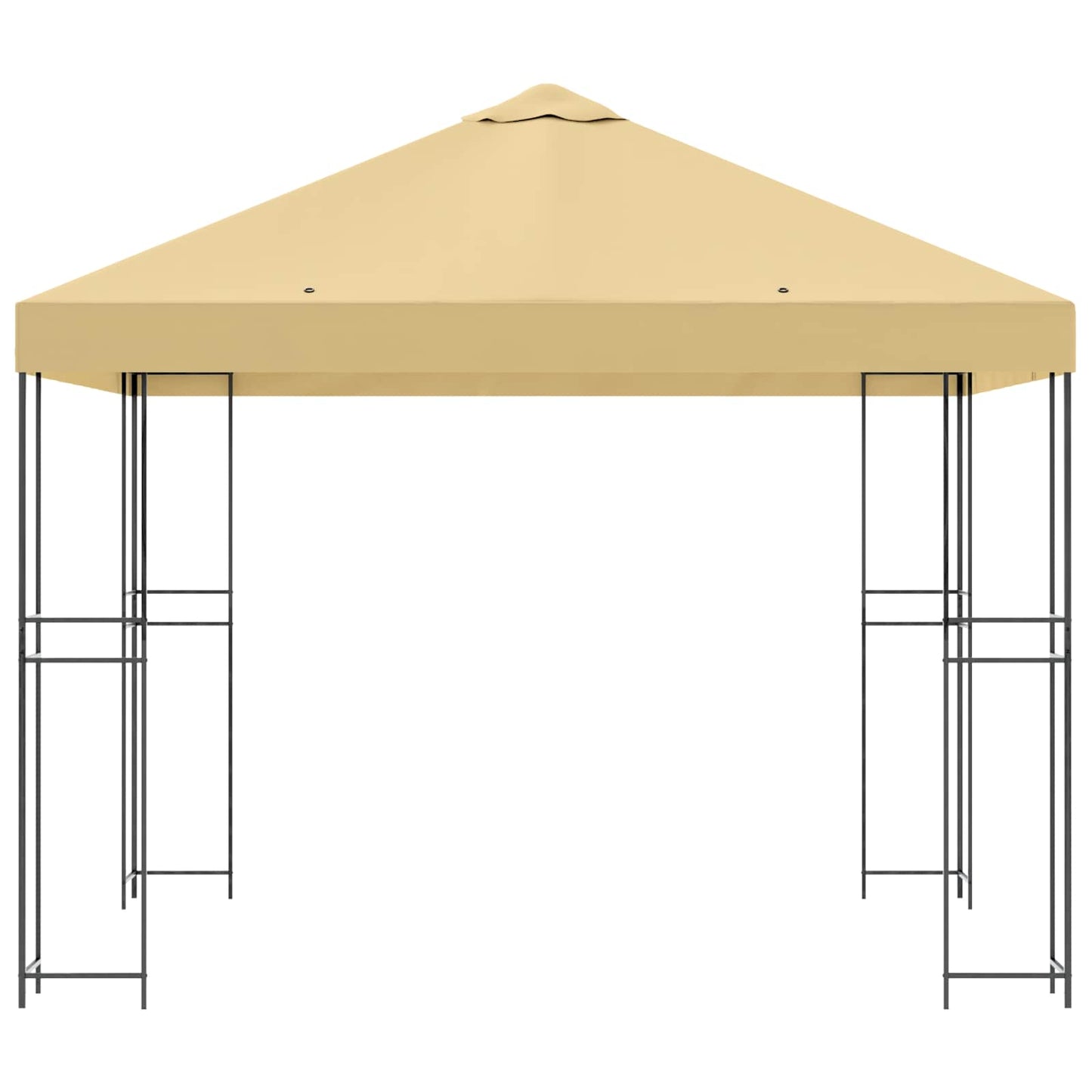 Paviljong 3 x 3 m Krem Polyester og stål 190 gsm