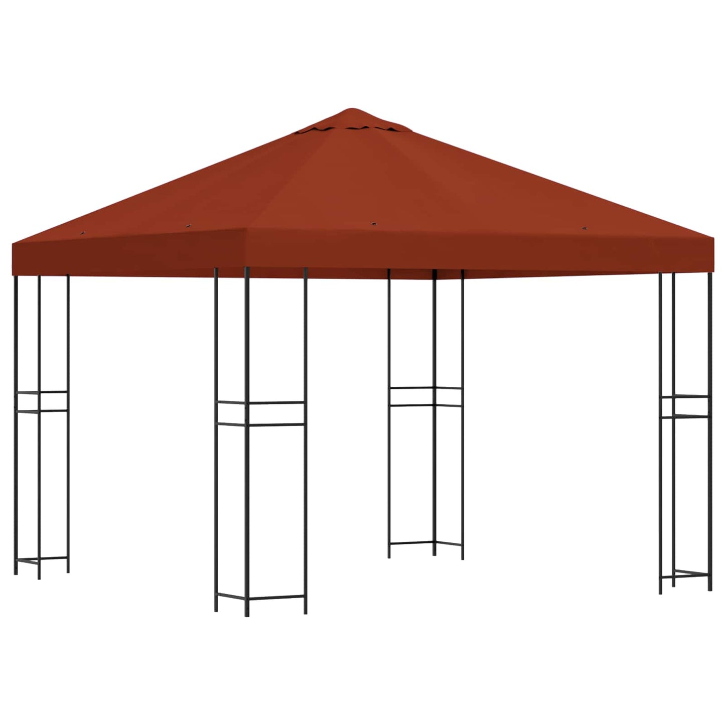 Paviljong 3 x 3 m Terrakotta Polyester og stål 190 gsm