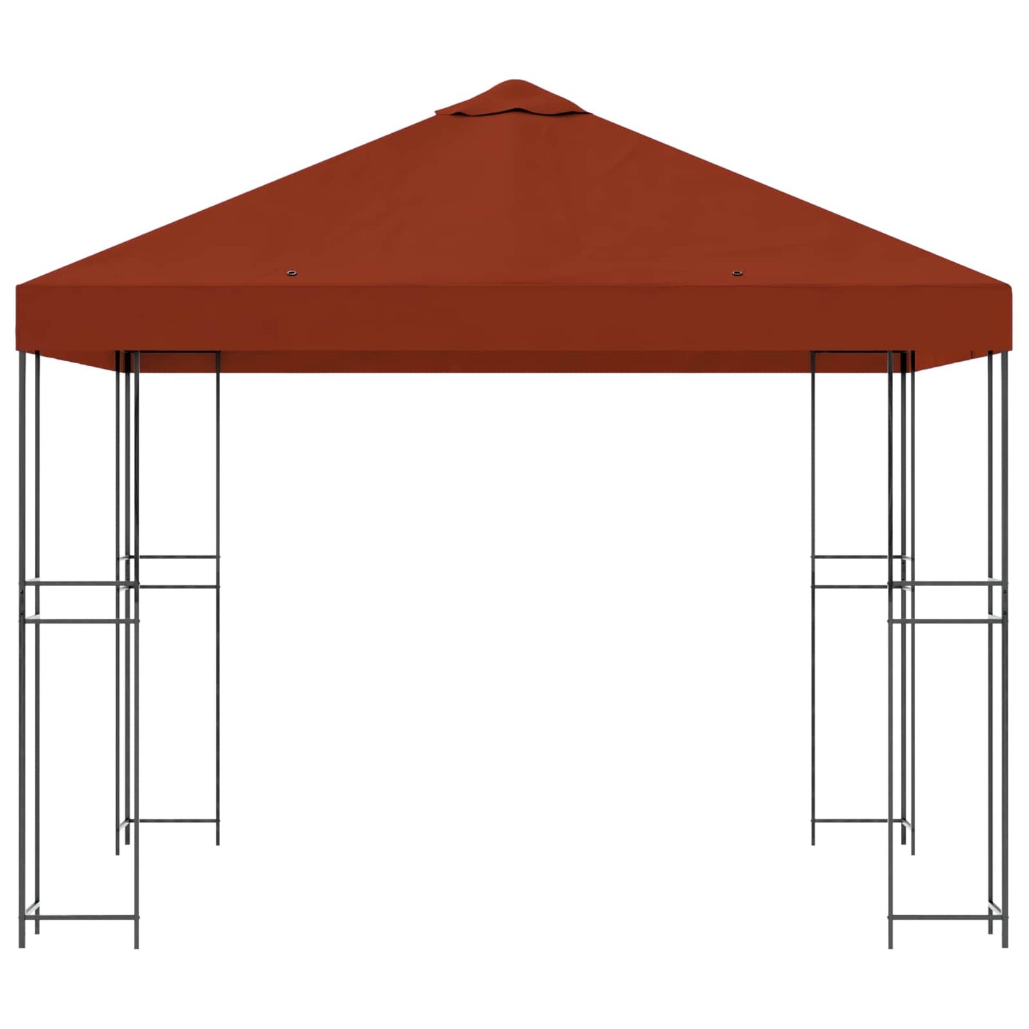 Paviljong 3 x 3 m Terrakotta Polyester og stål 190 gsm