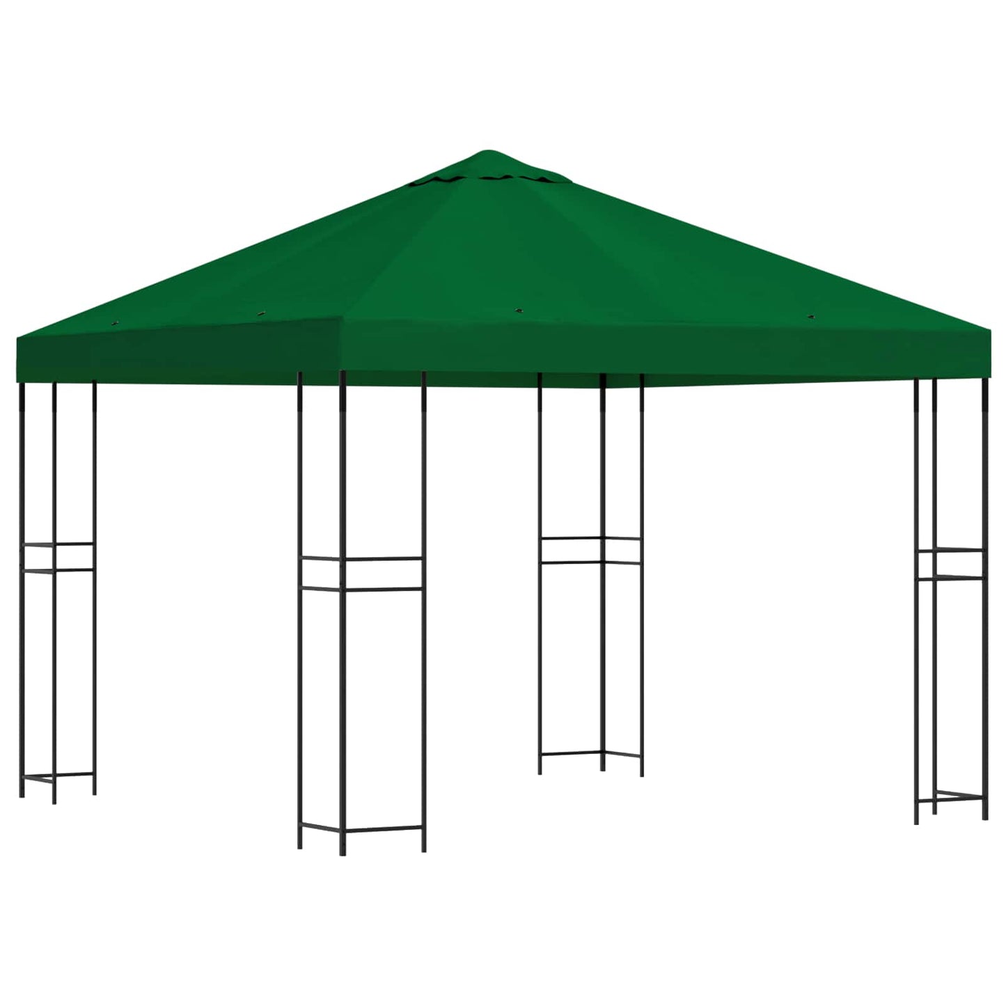 Paviljong 3 x 3 m Grønn Polyester og stål 190 gsm
