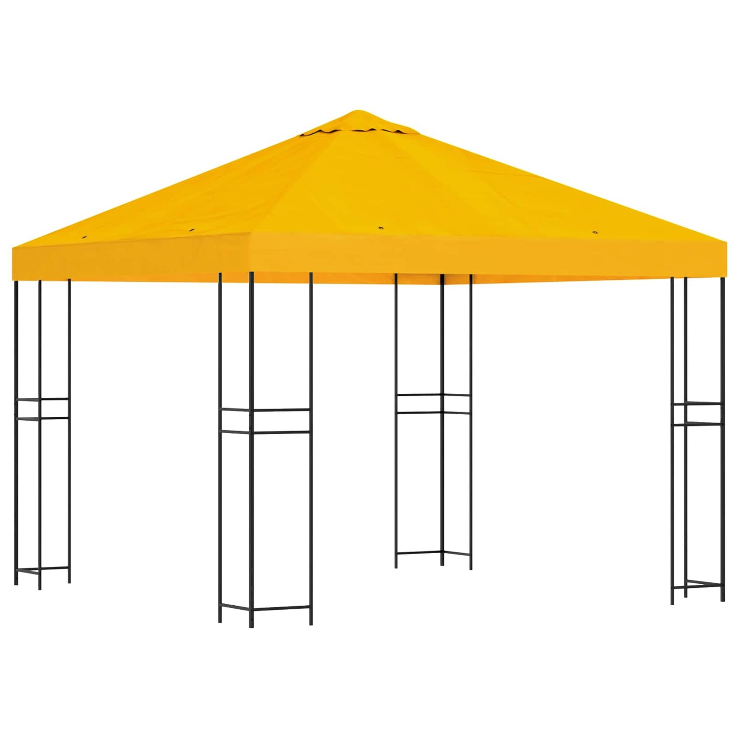 Paviljong 3 x 3 m Gul Polyester og stål 190 gsm