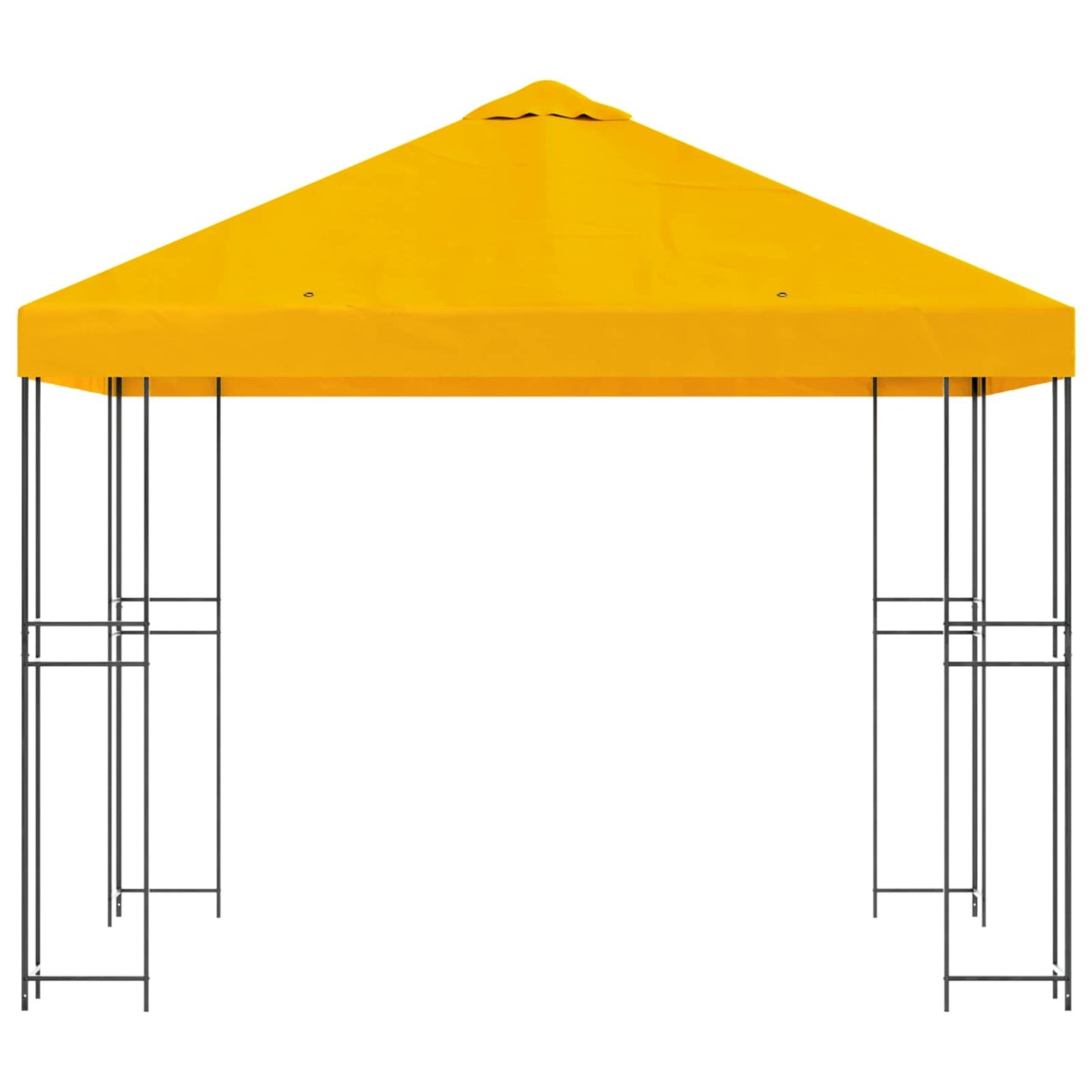 Paviljong 3 x 3 m Gul Polyester og stål 190 gsm