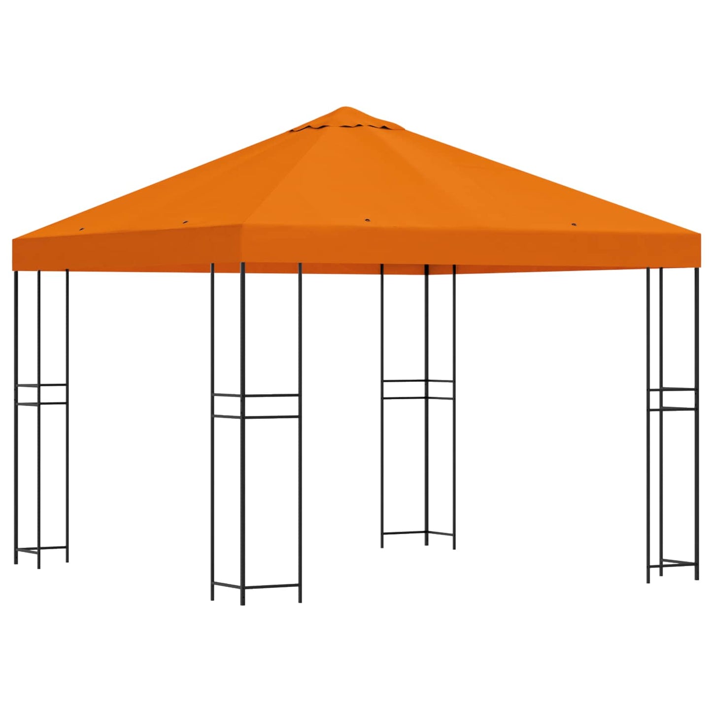 Paviljong 3 x 3 m Oransje Polyester og stål 190 gsm
