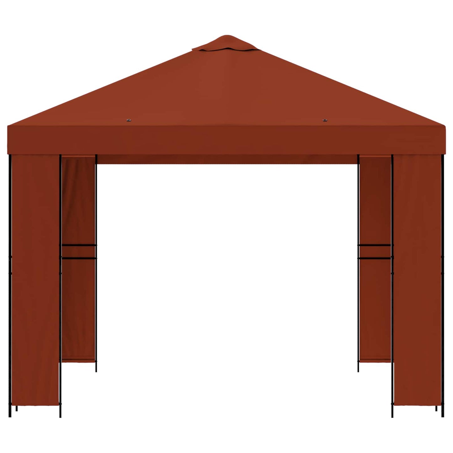 Paviljong 3 x 3 m Terrakotta Polyester og stål 190 gsm