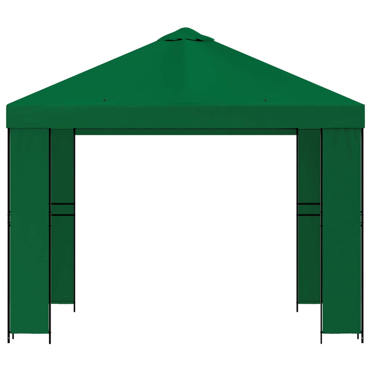 Paviljong 3 x 3 m Grønn Polyester og stål 190 gsm