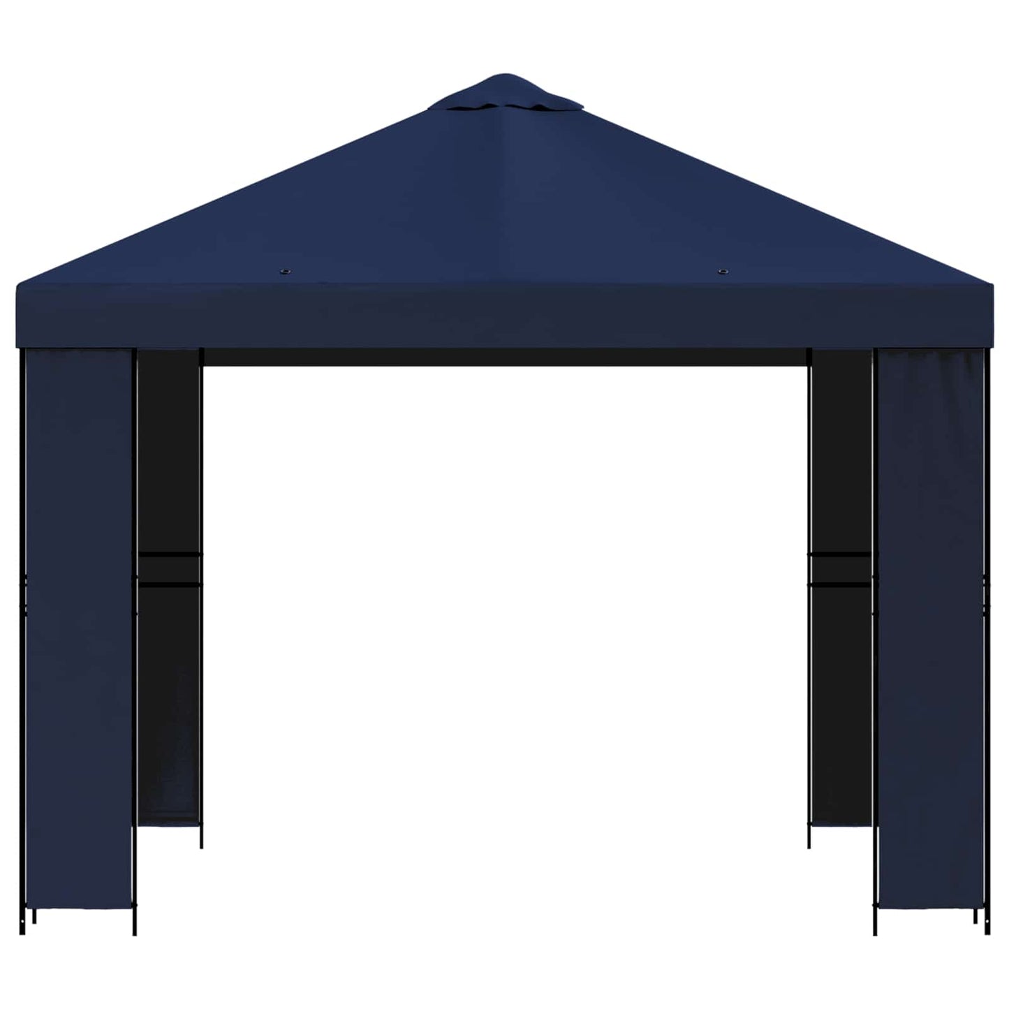 Paviljong 3 x 3 m Blå Polyester og stål 190 gsm