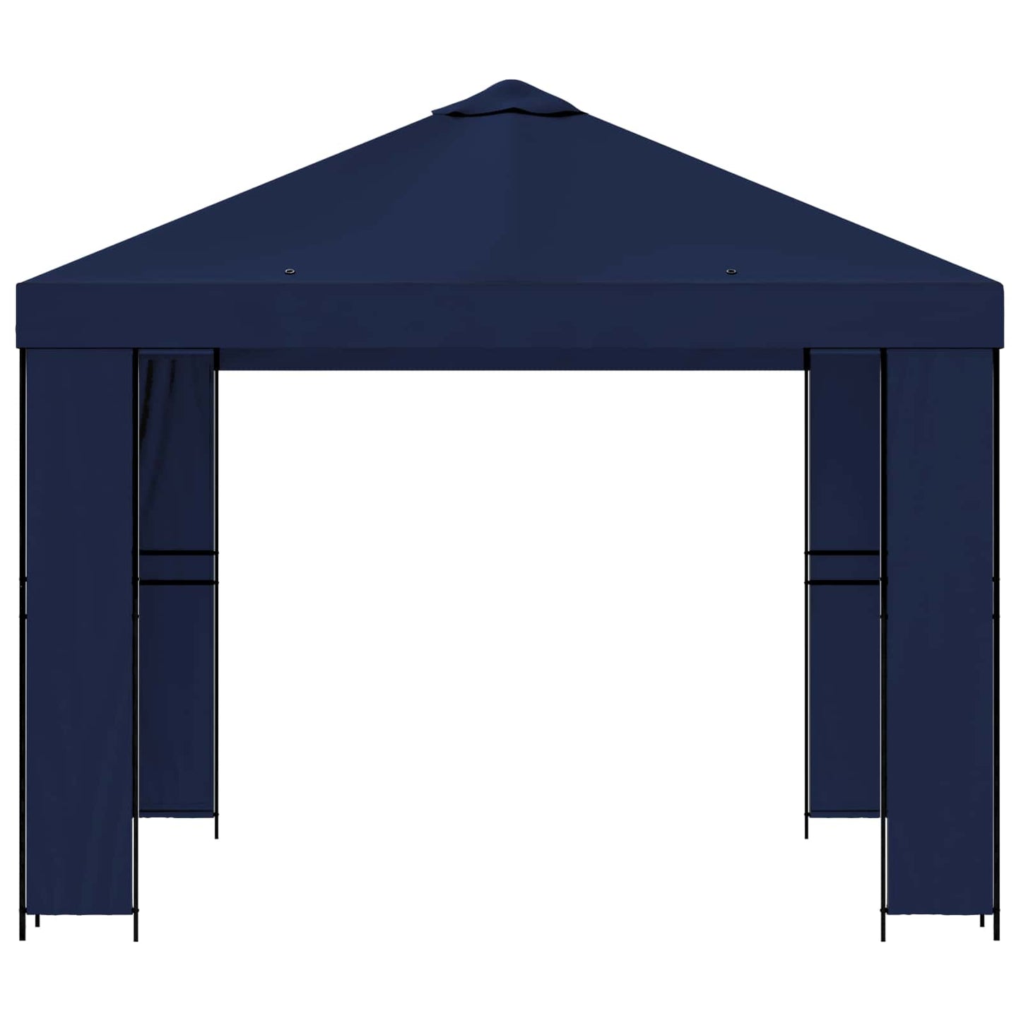 Paviljong 3 x 3 m Blå Polyester og stål 190 gsm