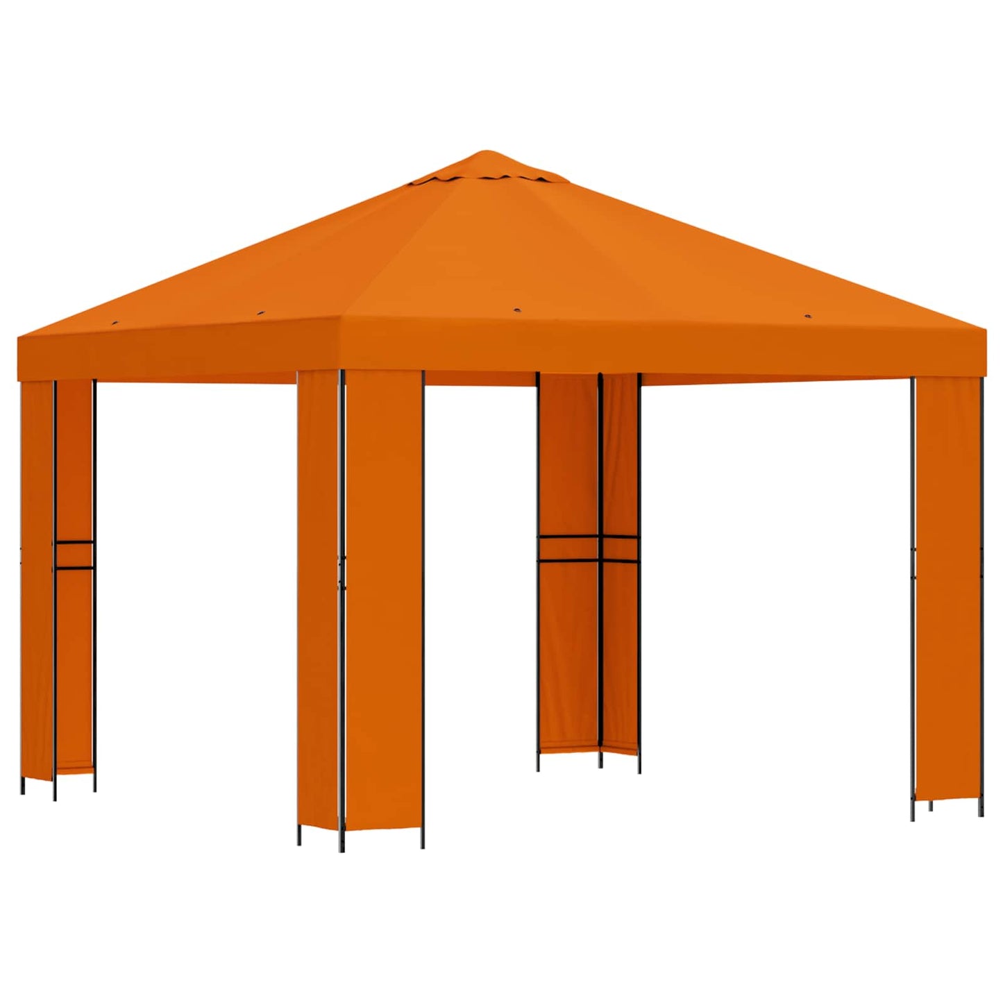 Paviljong 3 x 3 m Oransje Polyester og stål 190 gsm