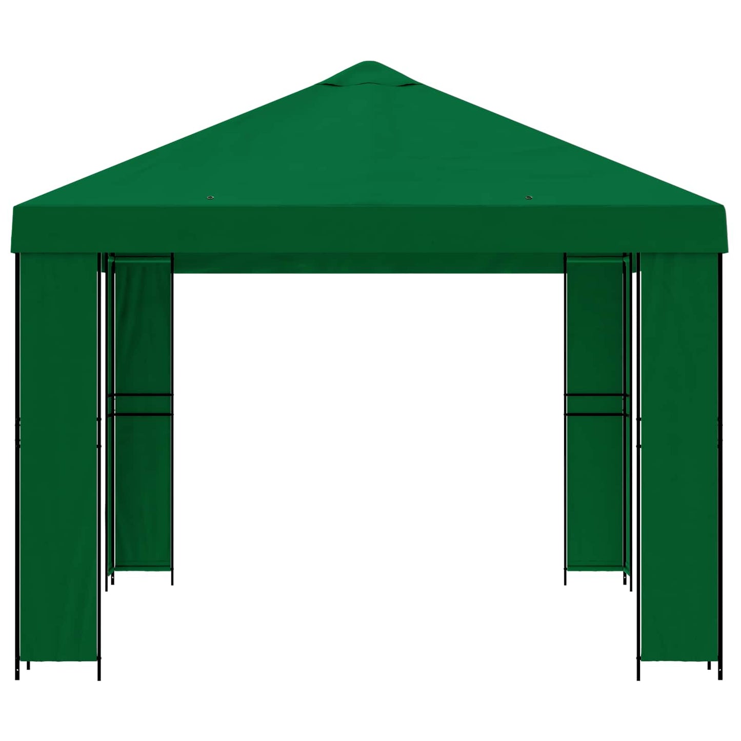 Paviljong 4 × 3 m Grønn Polyester og stål 190 gsm