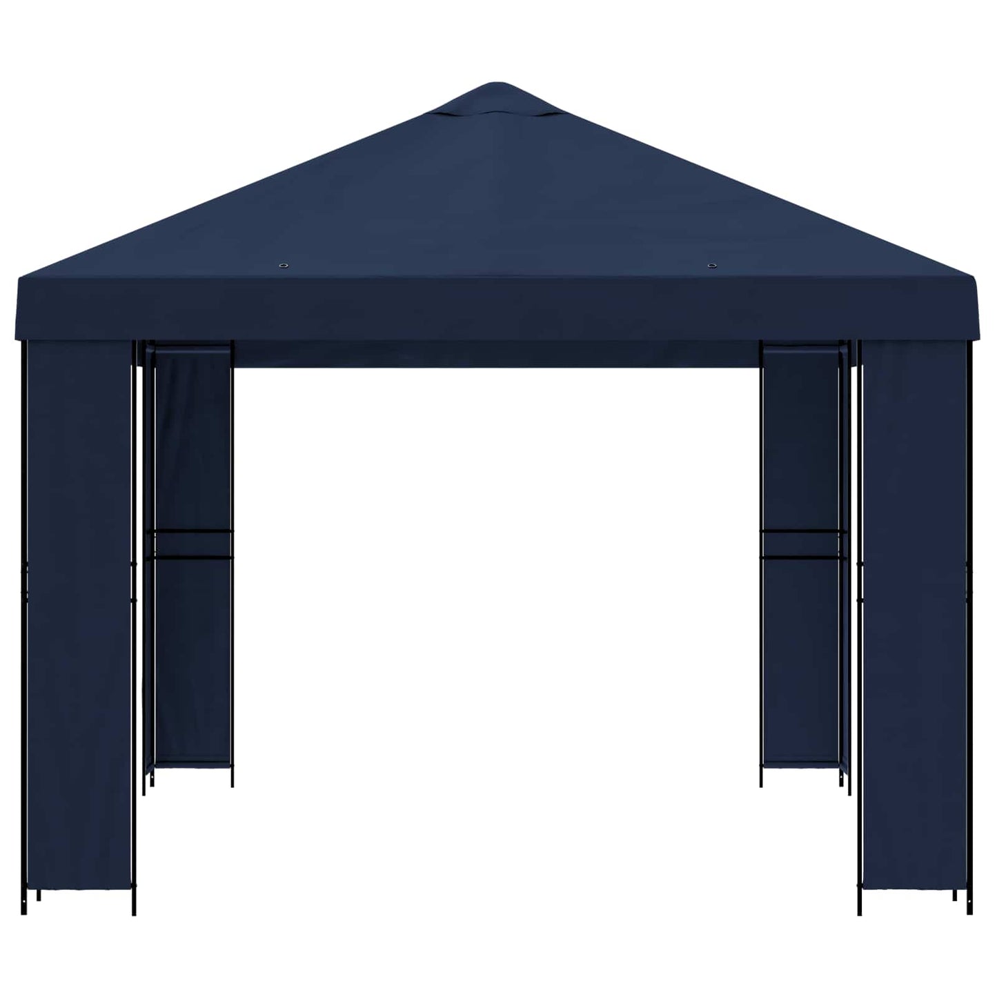 Paviljong 4 × 3 m Blå Polyester og stål 190 gsm