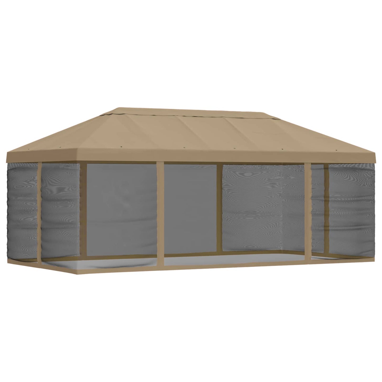 Teltduk med sidevegger 6 x 3 m Beige Polyester 190