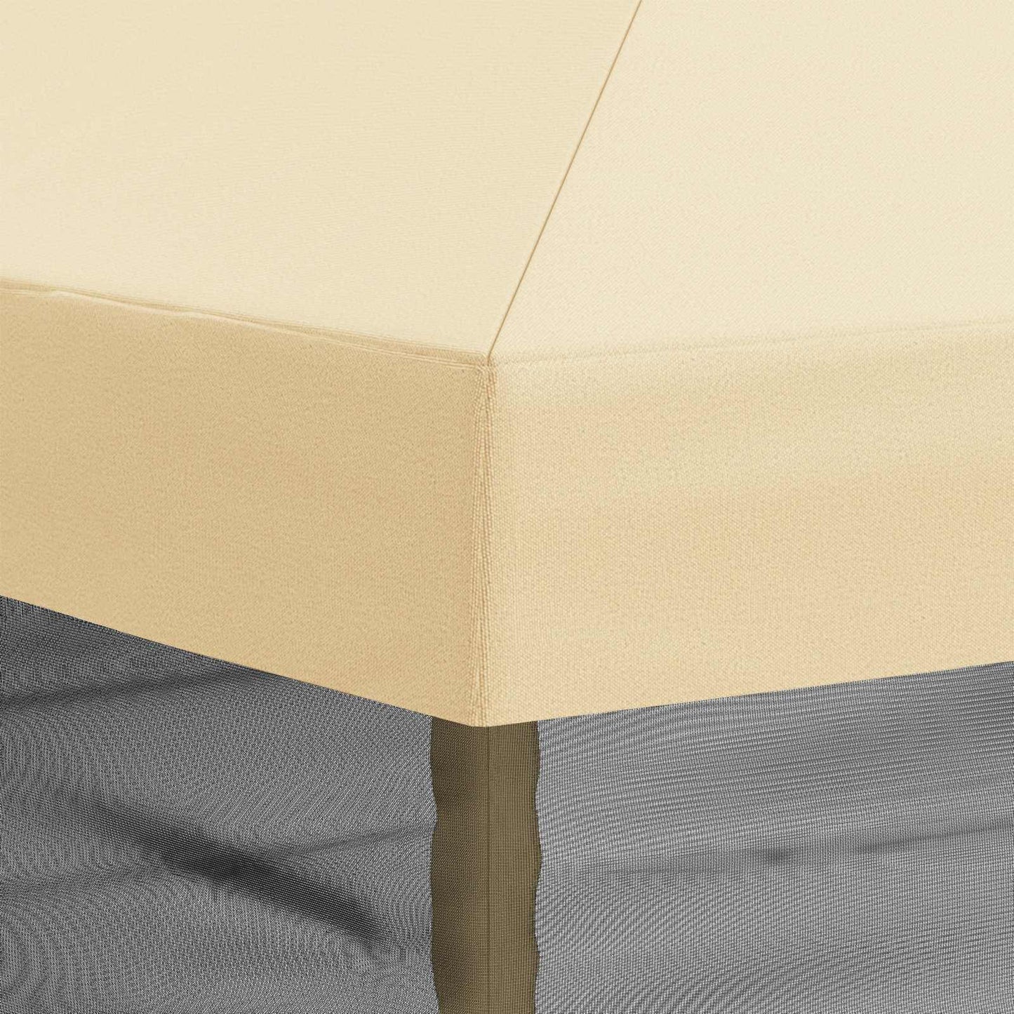 Teltduk med sidevegger 6 x 3 m Krem Polyester 190
