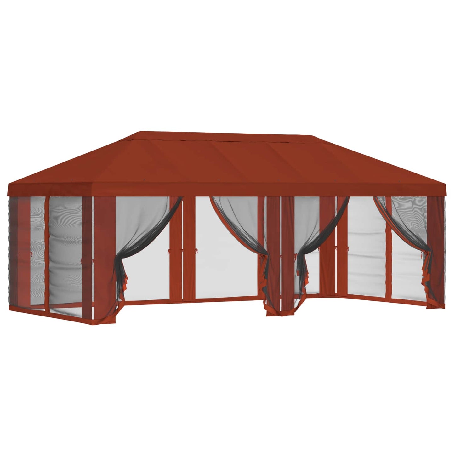 Teltduk med sidevegger 6 x 3 m Terrakotta Polyester 190