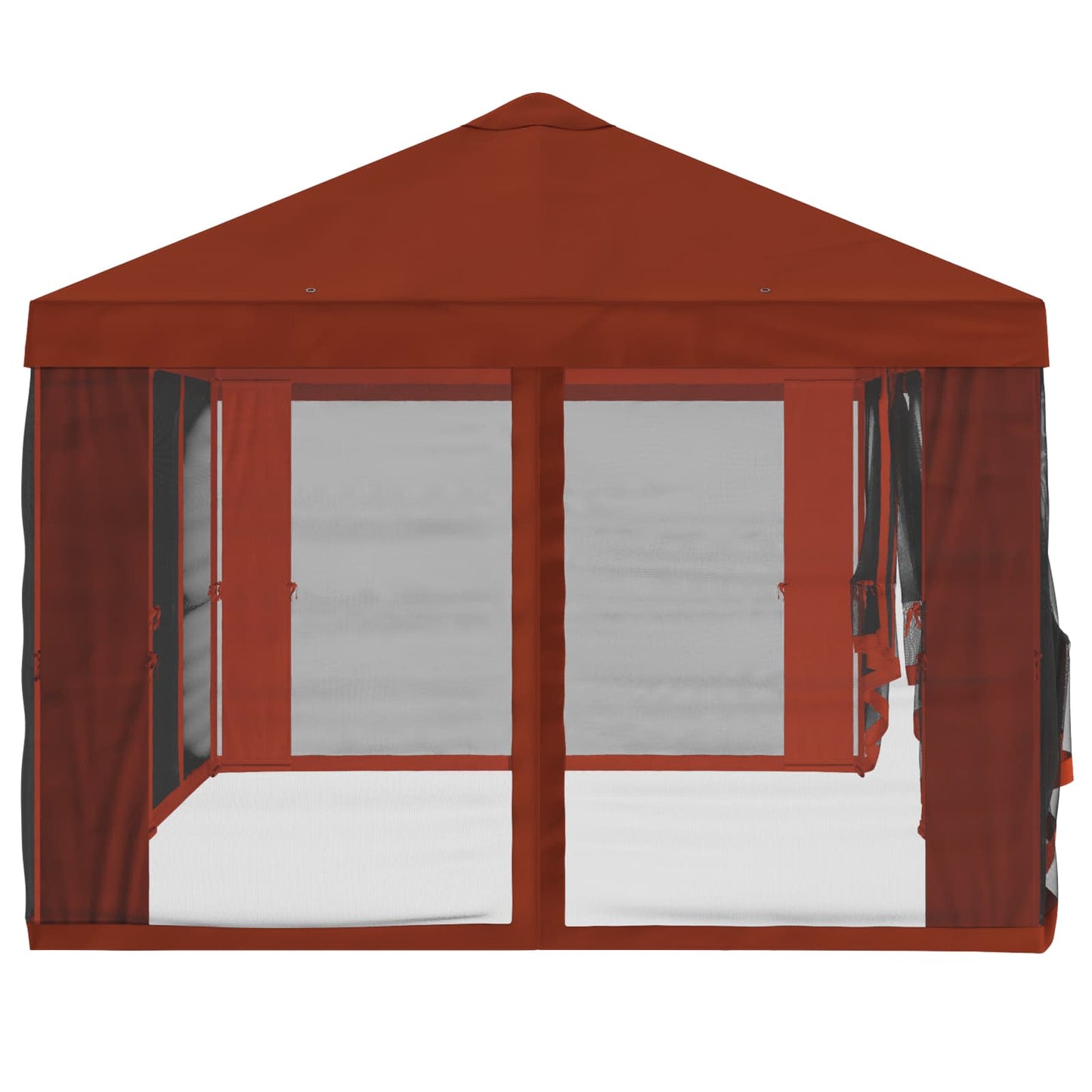 Teltduk med sidevegger 6 x 3 m Terrakotta Polyester 190