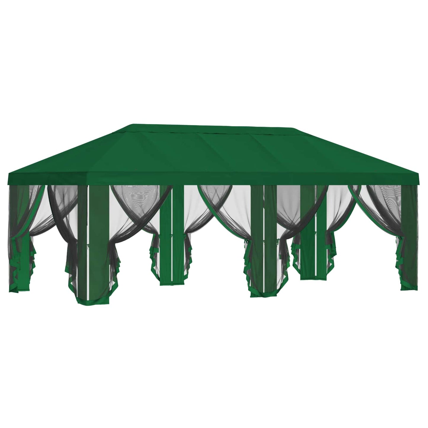 Teltduk med sidevegger 6 x 3 m Grønn Polyester 190