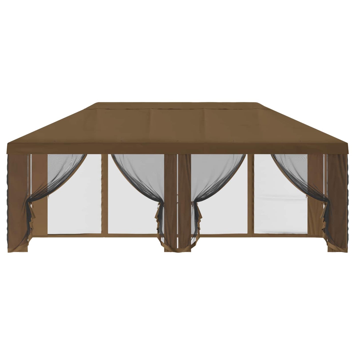 Teltduk med sidevegger 6 x 3 m Gråbrun Polyester 190
