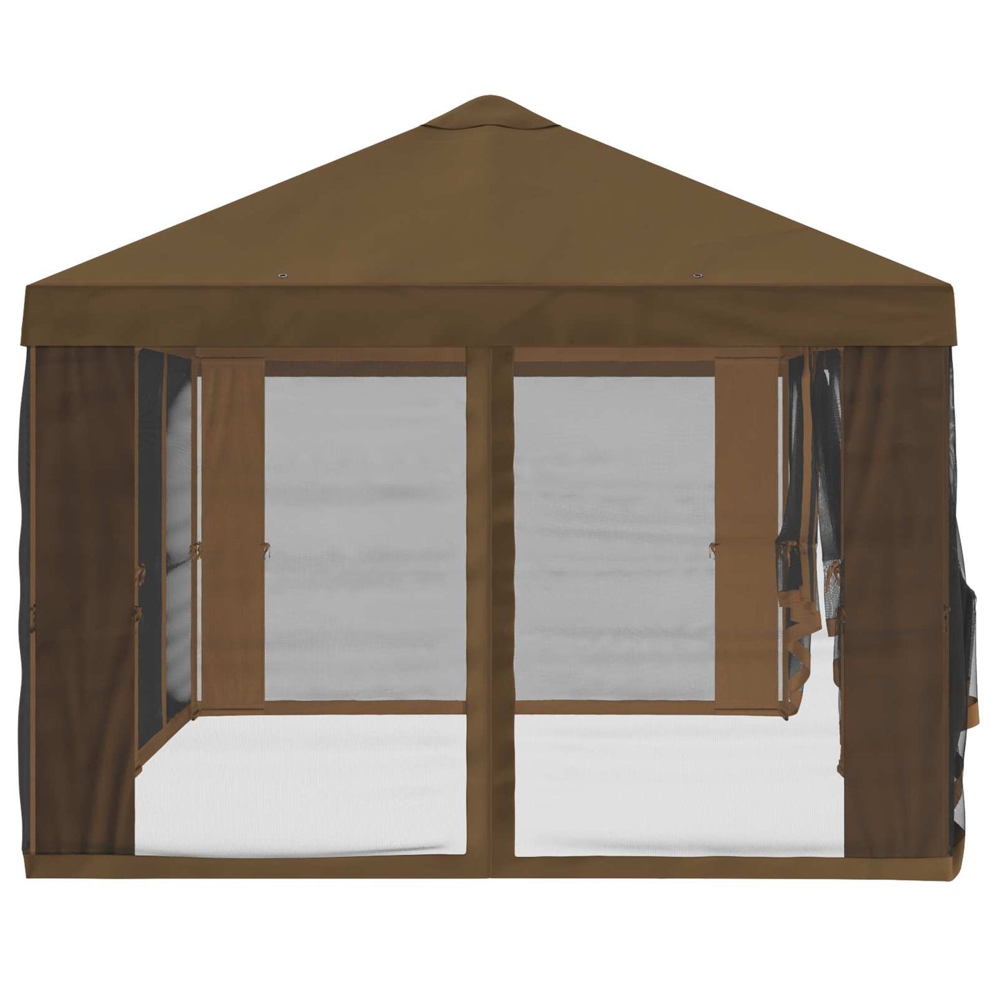 Teltduk med sidevegger 6 x 3 m Gråbrun Polyester 190