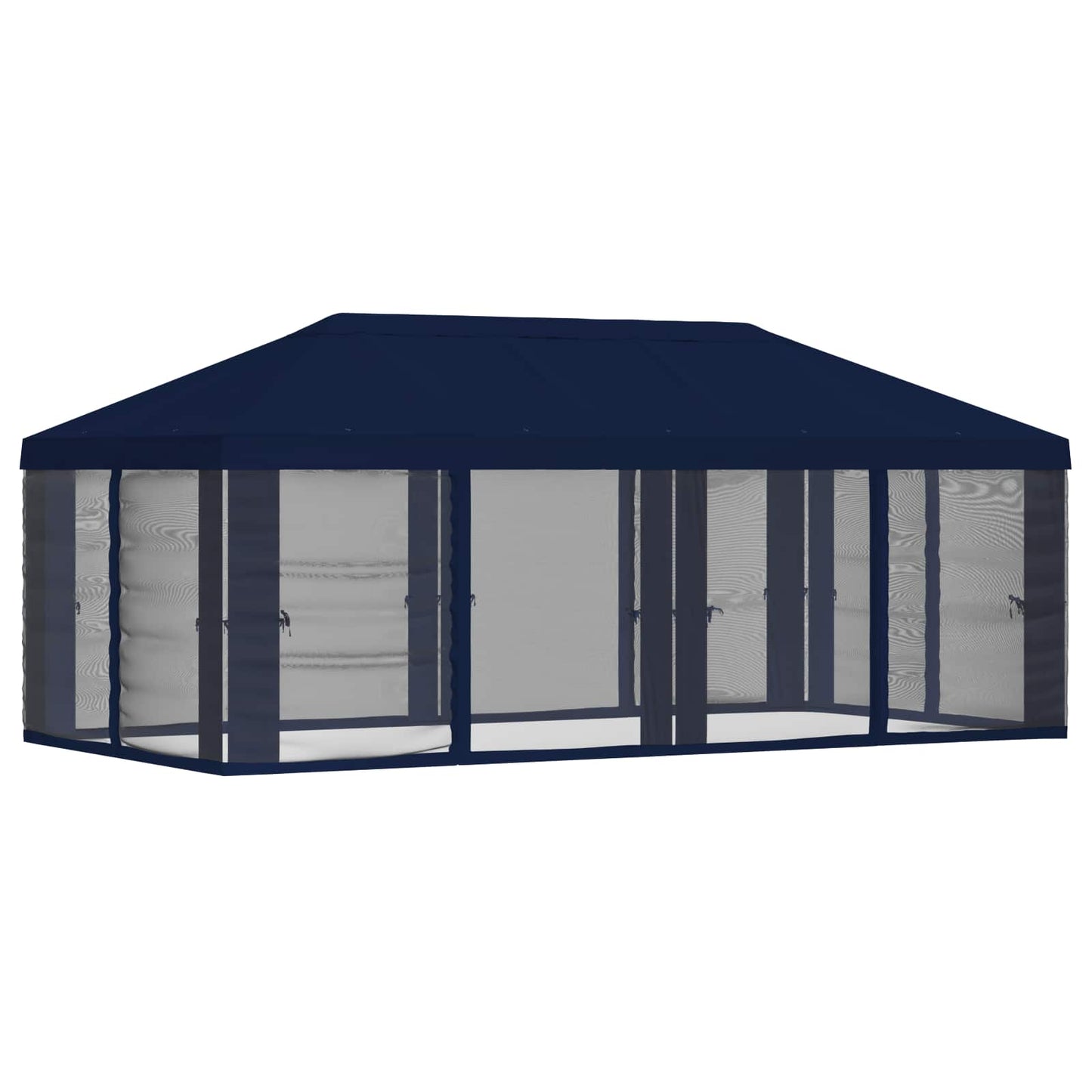 Teltduk med sidevegger 6 x 3 m Blå Polyester 190