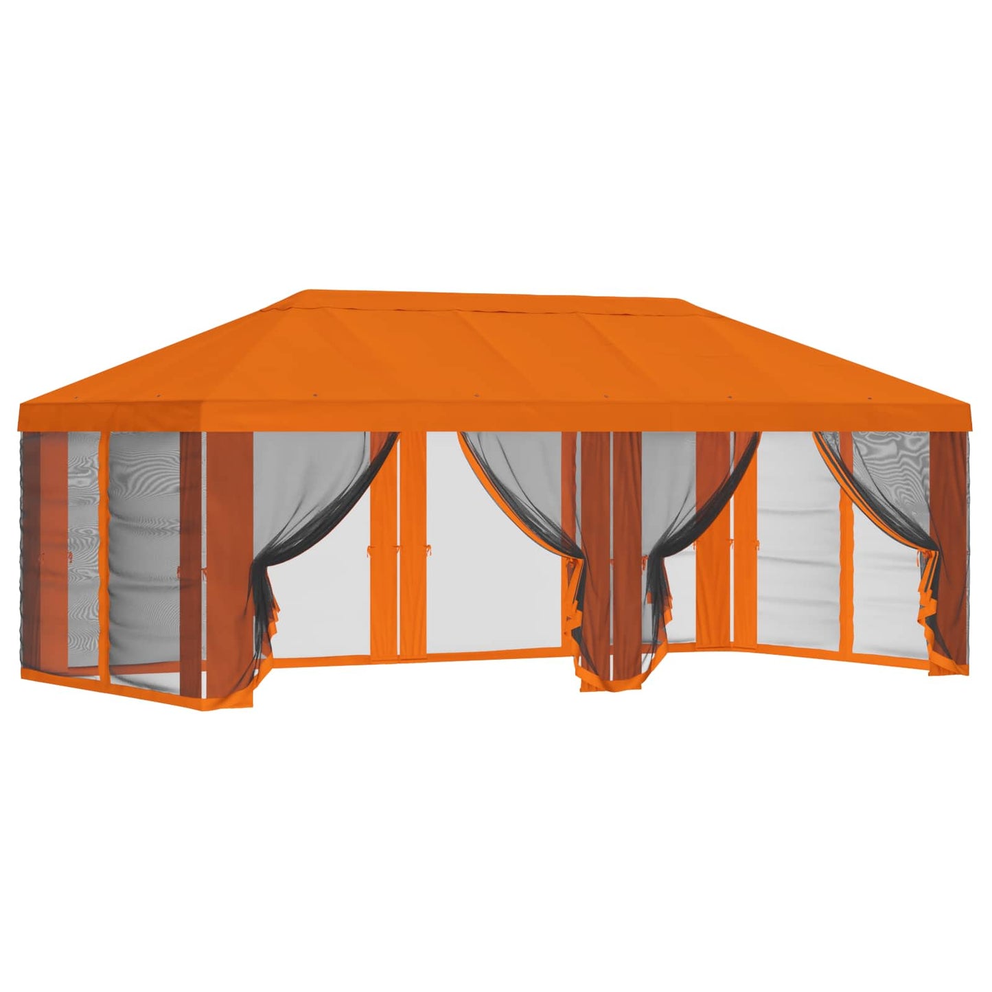 Teltduk med sidevegger 6 x 3 m Oransje Polyester 190