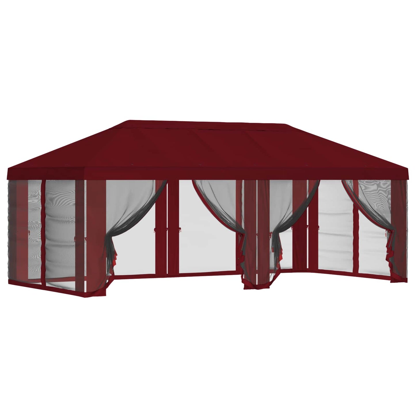 Teltduk med sidevegger 6 x 3 m Burgunder Polyester 190
