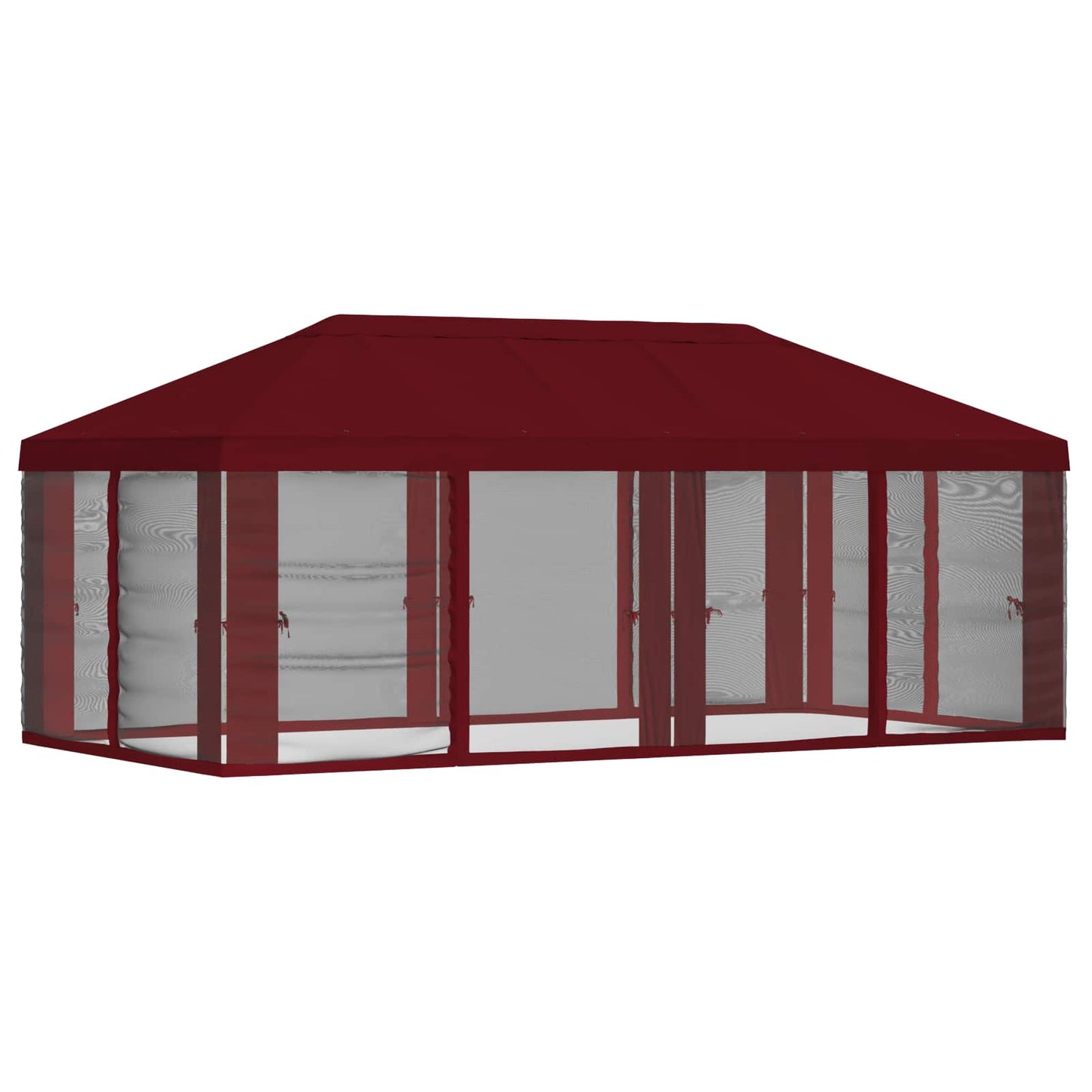 Teltduk med sidevegger 6 x 3 m Burgunder Polyester 190