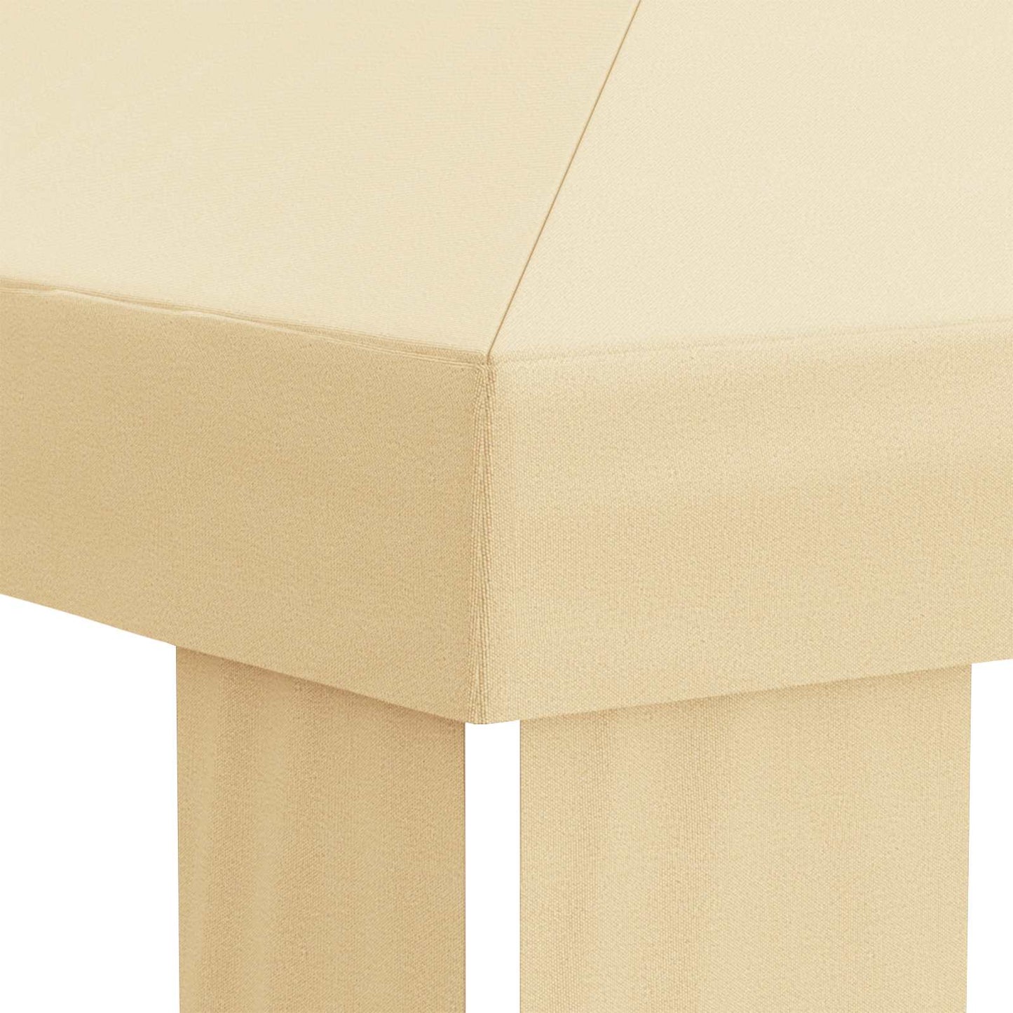 Gazebo Deksel 6 x 3 m Krem Polyester 190 gsm