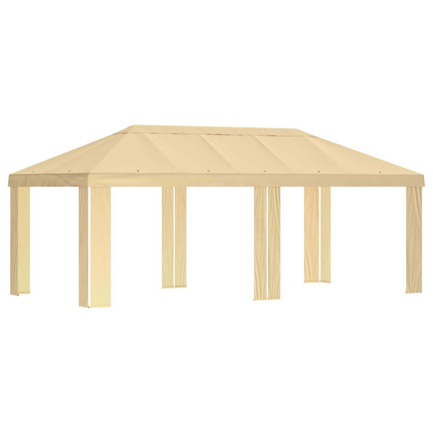 Gazebo Deksel 6 x 3 m Krem Polyester 190 gsm