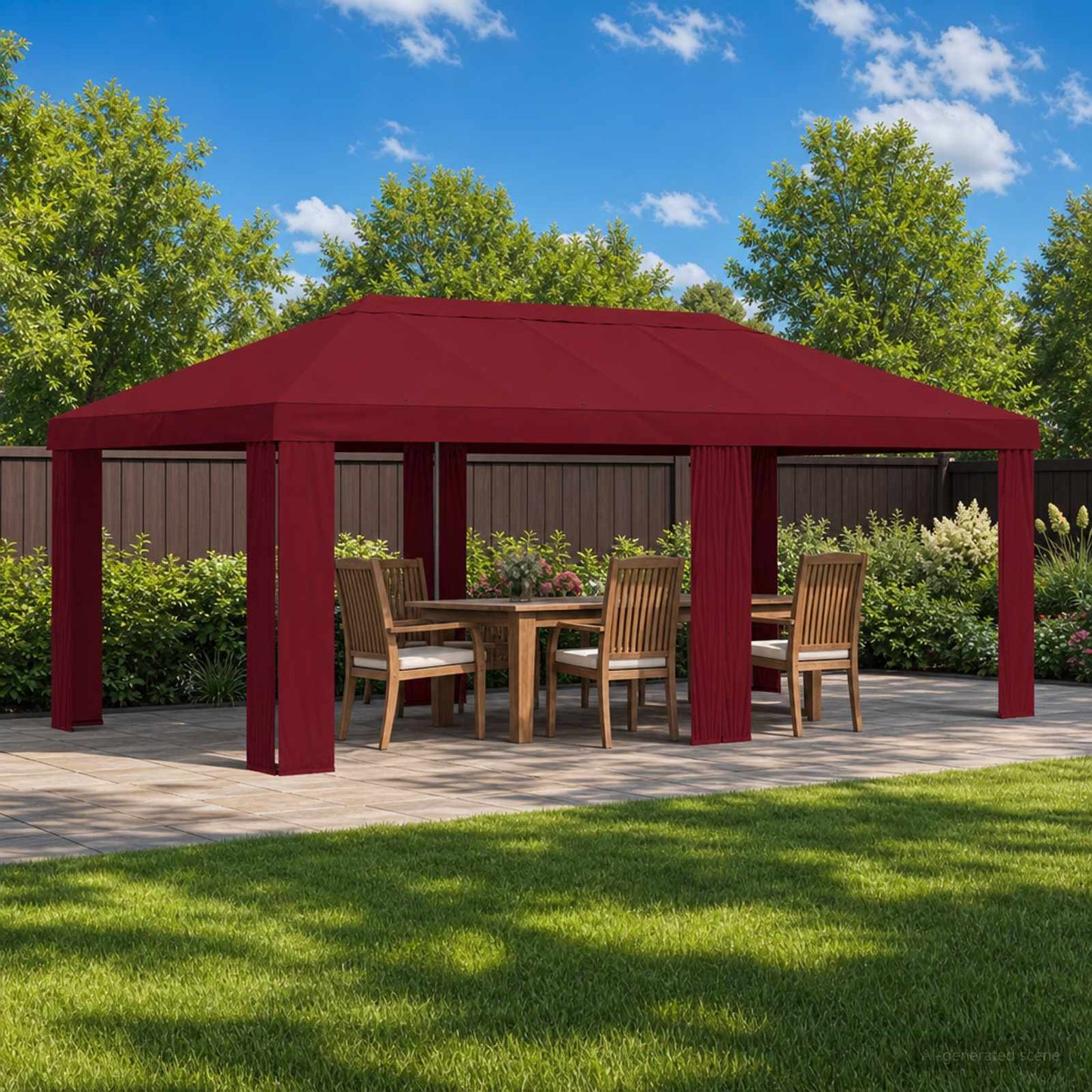 Gazebo Deksel 6 x 3 m Burgunder Polyester 190 gsm