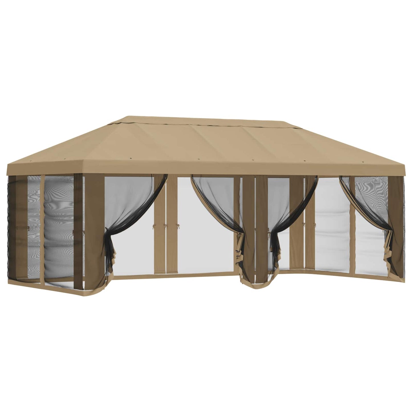 Teltduk med sidevegger Beige 600,5 x 300,5 cm Polyester