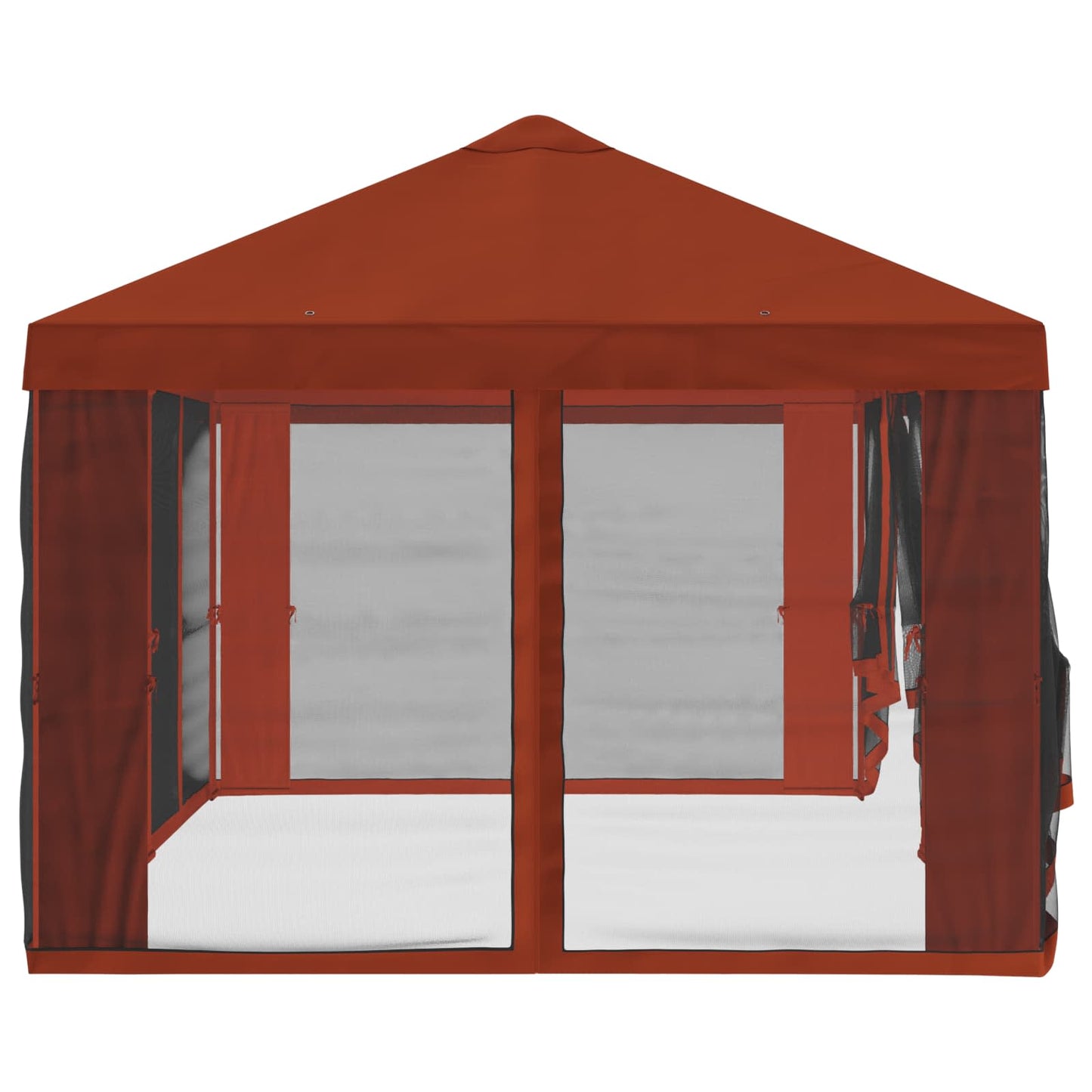 Teltduk med sidevegger Terrakotta 600,5 x 300,5 cm Polyester