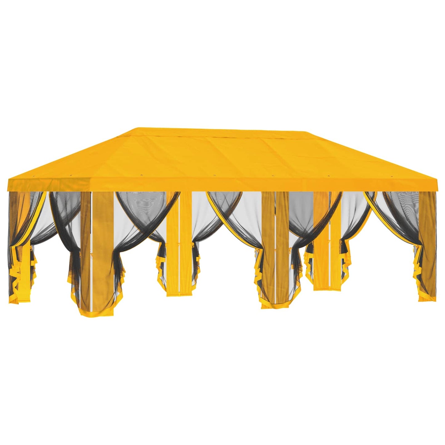 Teltduk med sidevegger Gul 600,5 x 300,5 cm Polyester