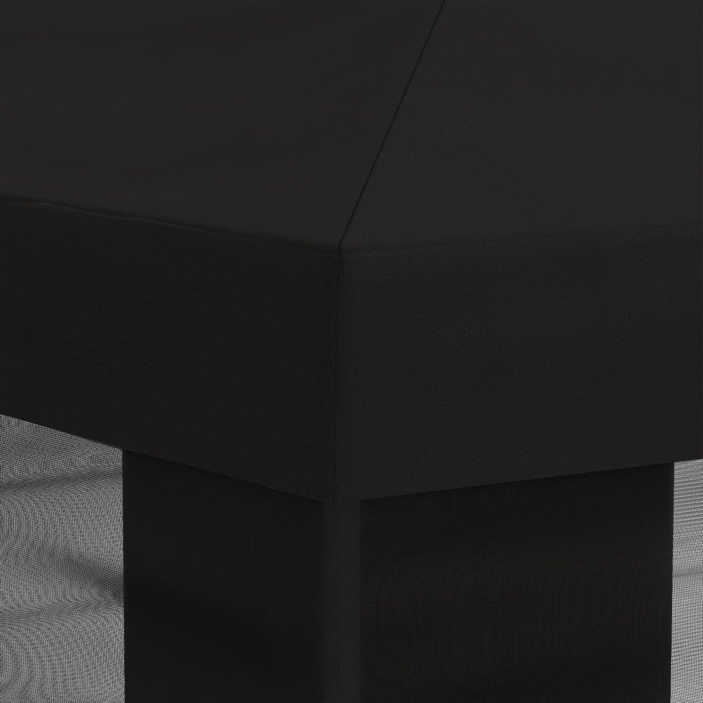 Teltduk med sidevegger Svart 600,5 x 300,5 cm Polyester