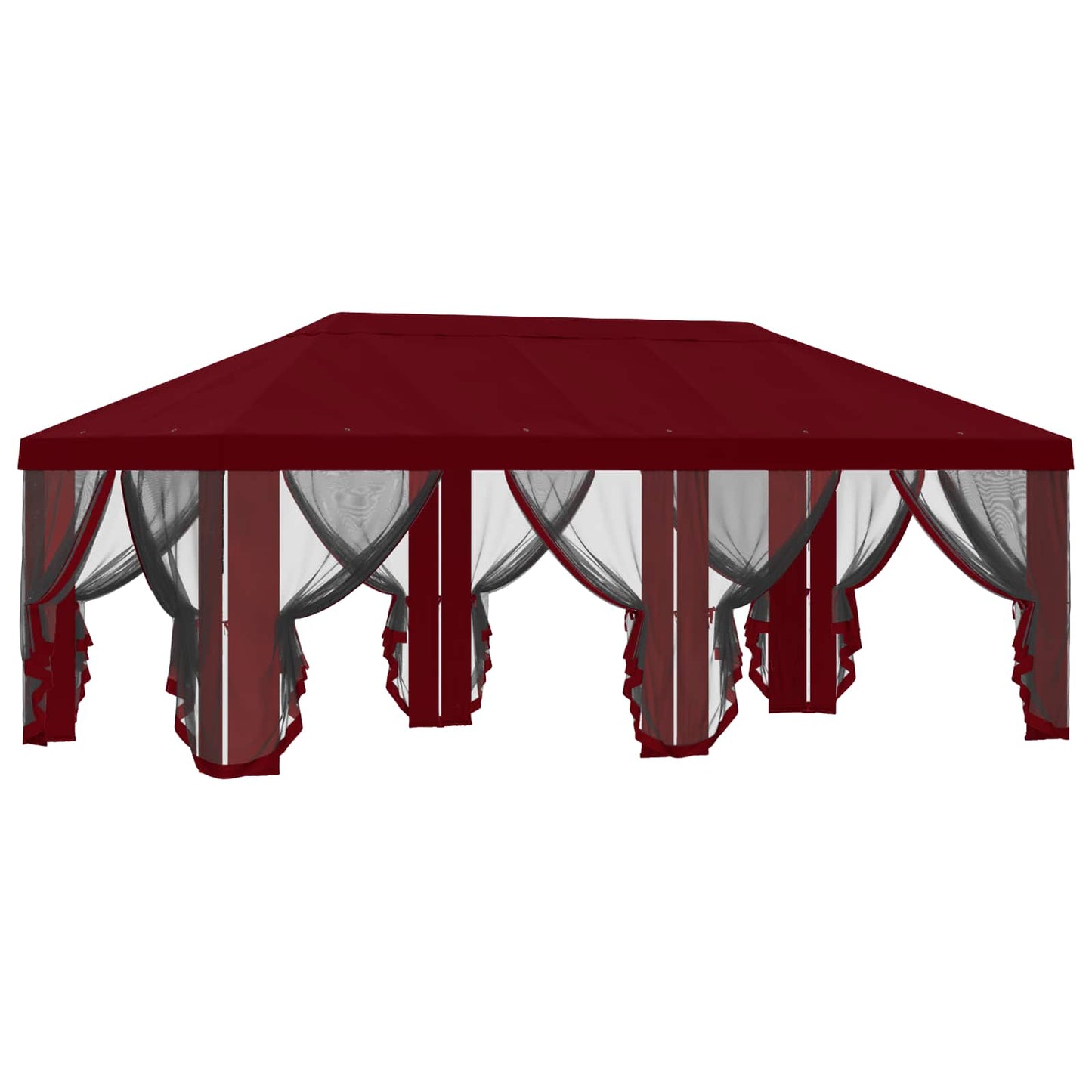 Teltduk med sidevegger Burgunder 600,5 x 300,5 cm Polyester