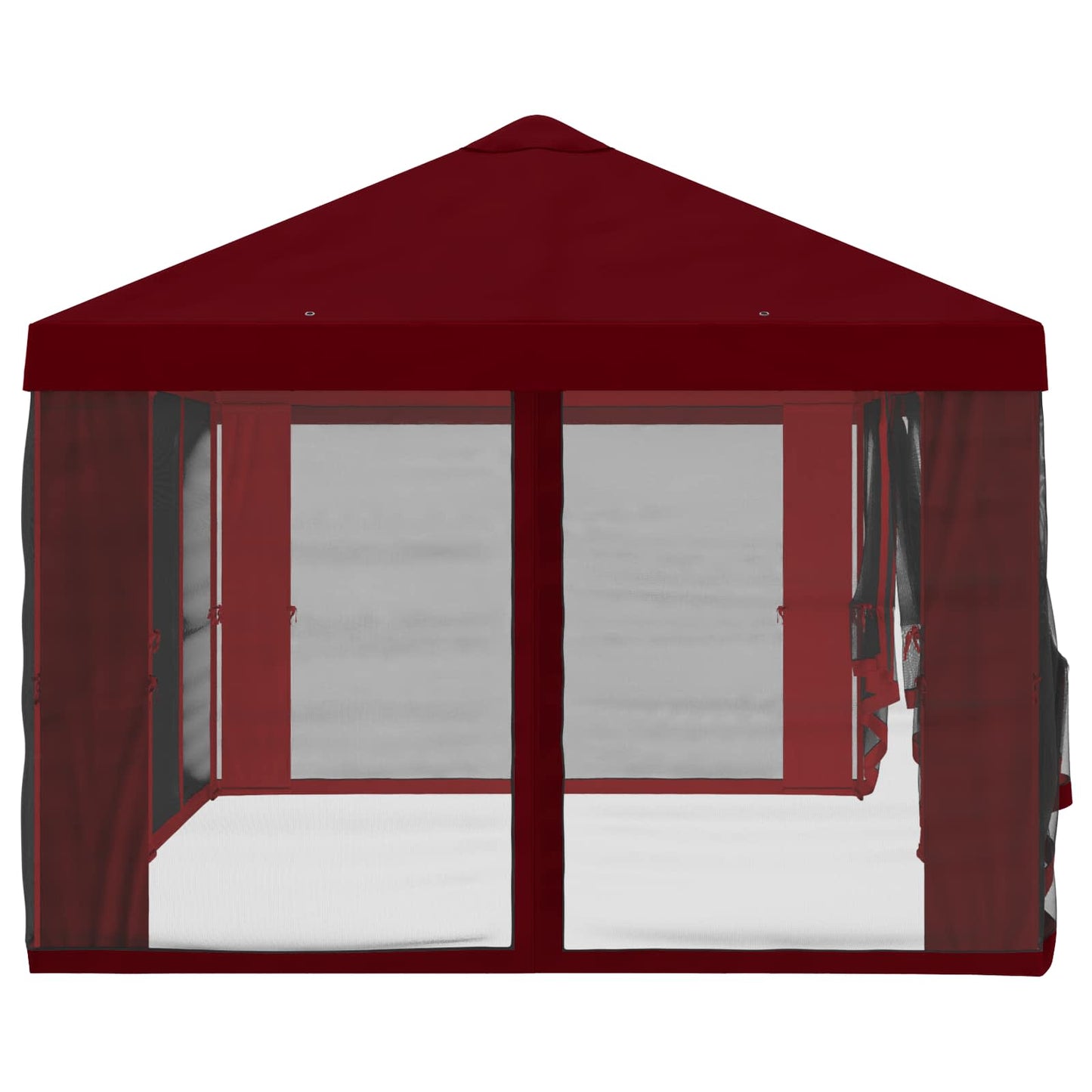 Teltduk med sidevegger Burgunder 600,5 x 300,5 cm Polyester