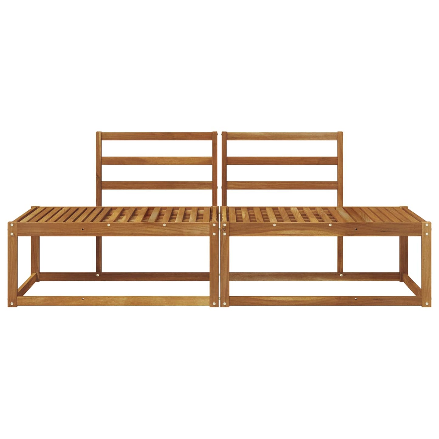 Utendørs End Sofagruppe 2 Stk Naturlig 182,5 x 63 x 73 cm vidaXL
