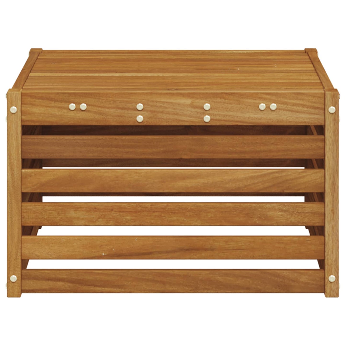 Utebord Solid akasietre Naturlig 59 x 59 x 37 cm