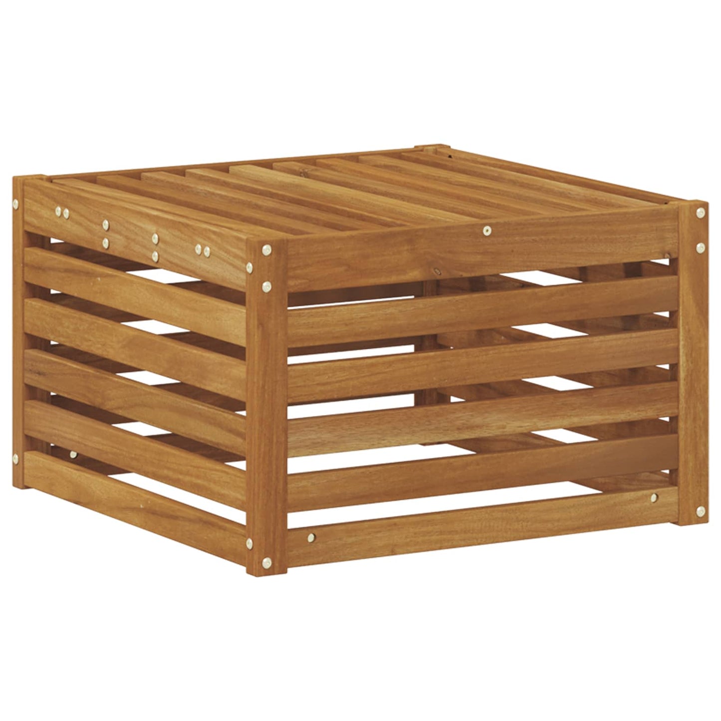 Ute fotstøtte Solid akasietre Naturlig 59 x 59 x 37 cm