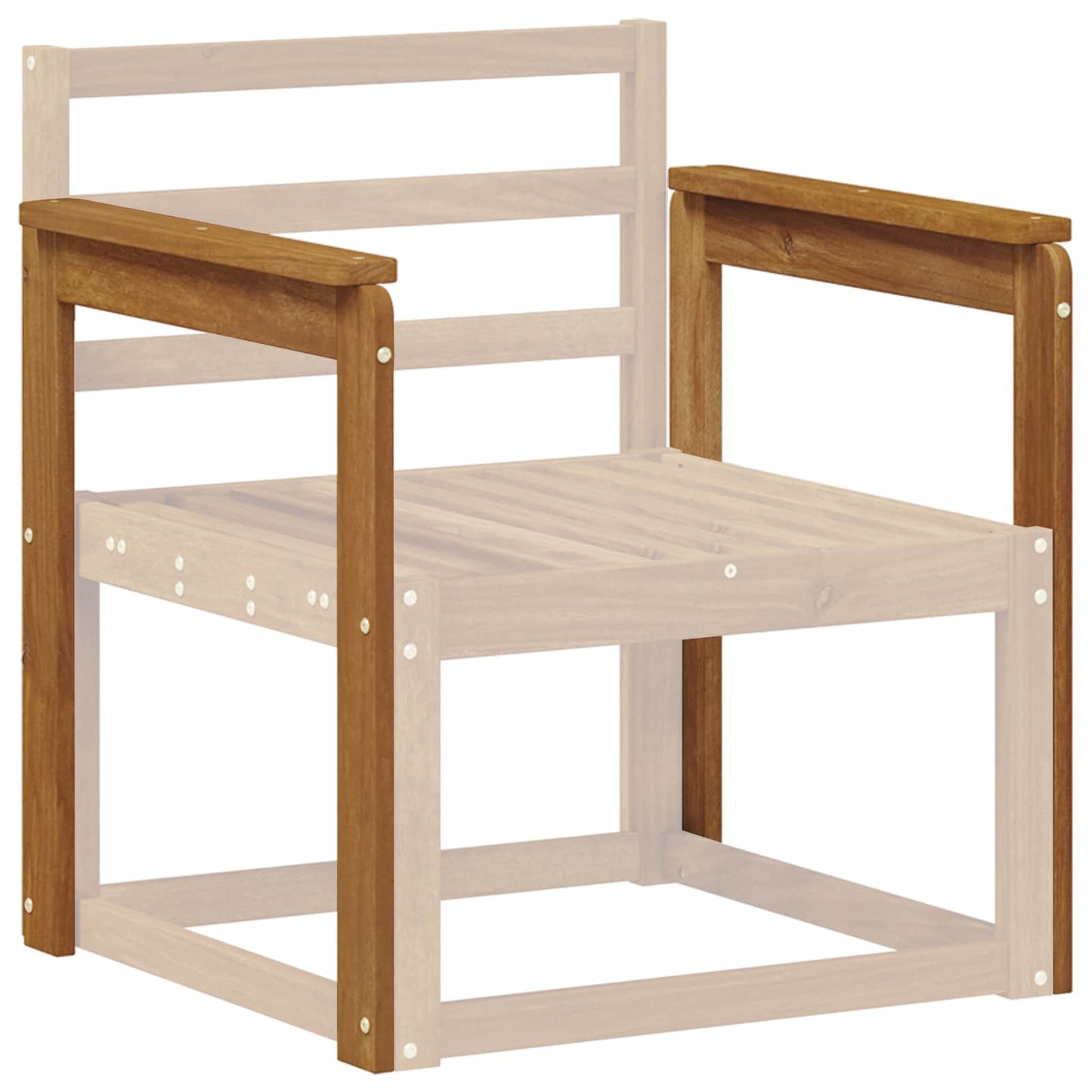 Armlener 2 pcs Brun 59 x 6 x 61 cm Konstruert tre