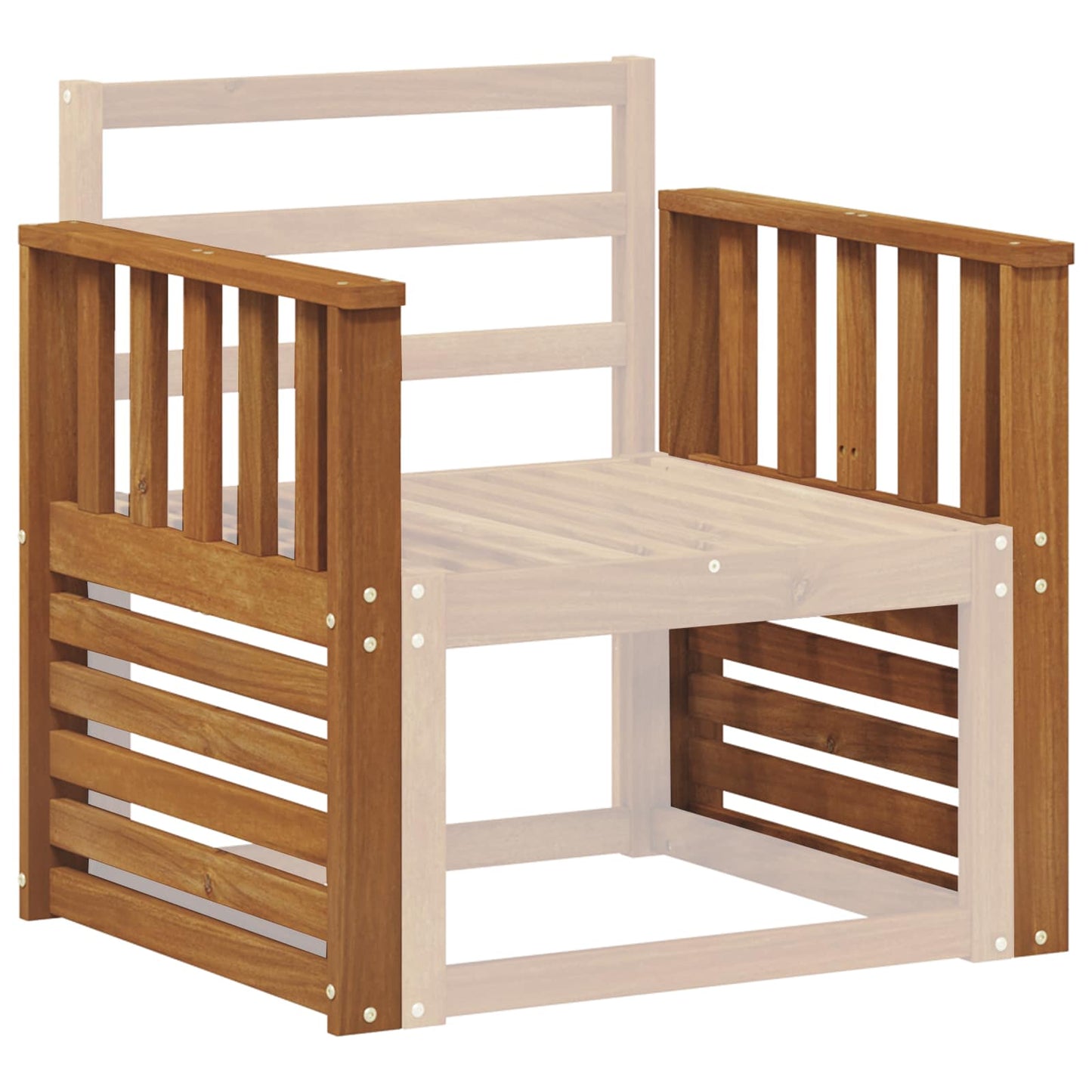 Armlener 2 pcs Brun 60 x 6 x 61 cm Konstruert tre