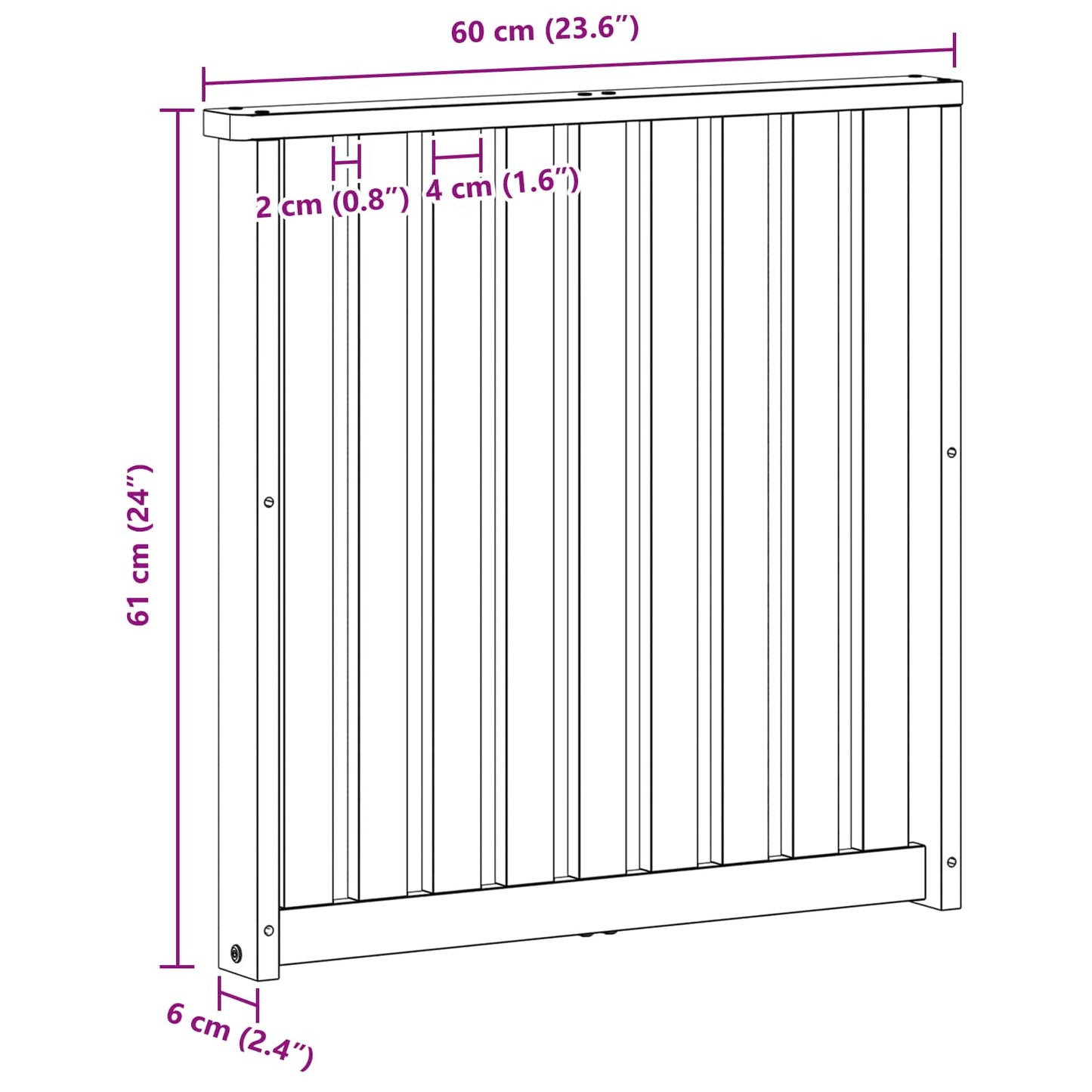 Armlener 2 pcs Brun 60 x 6 x 61 cm Konstruert tre