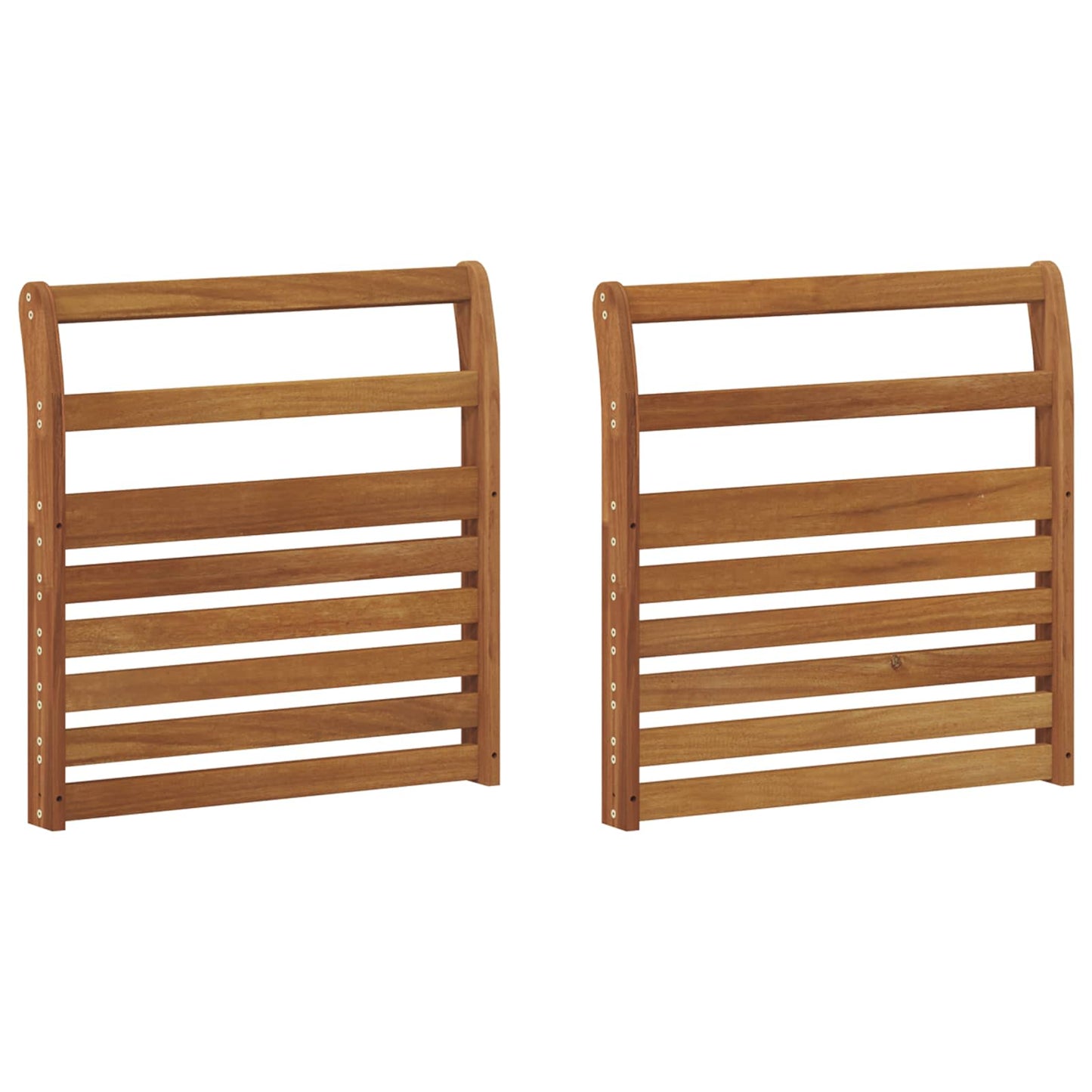 Armlene 2 pcs Naturlig 58,5 x 8 x 60 cm Solid akasietre