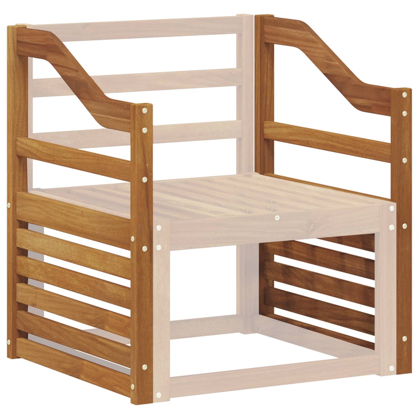 Armlener 2 pcs Brun 59 x 4 x 73 cm Konstruert tre