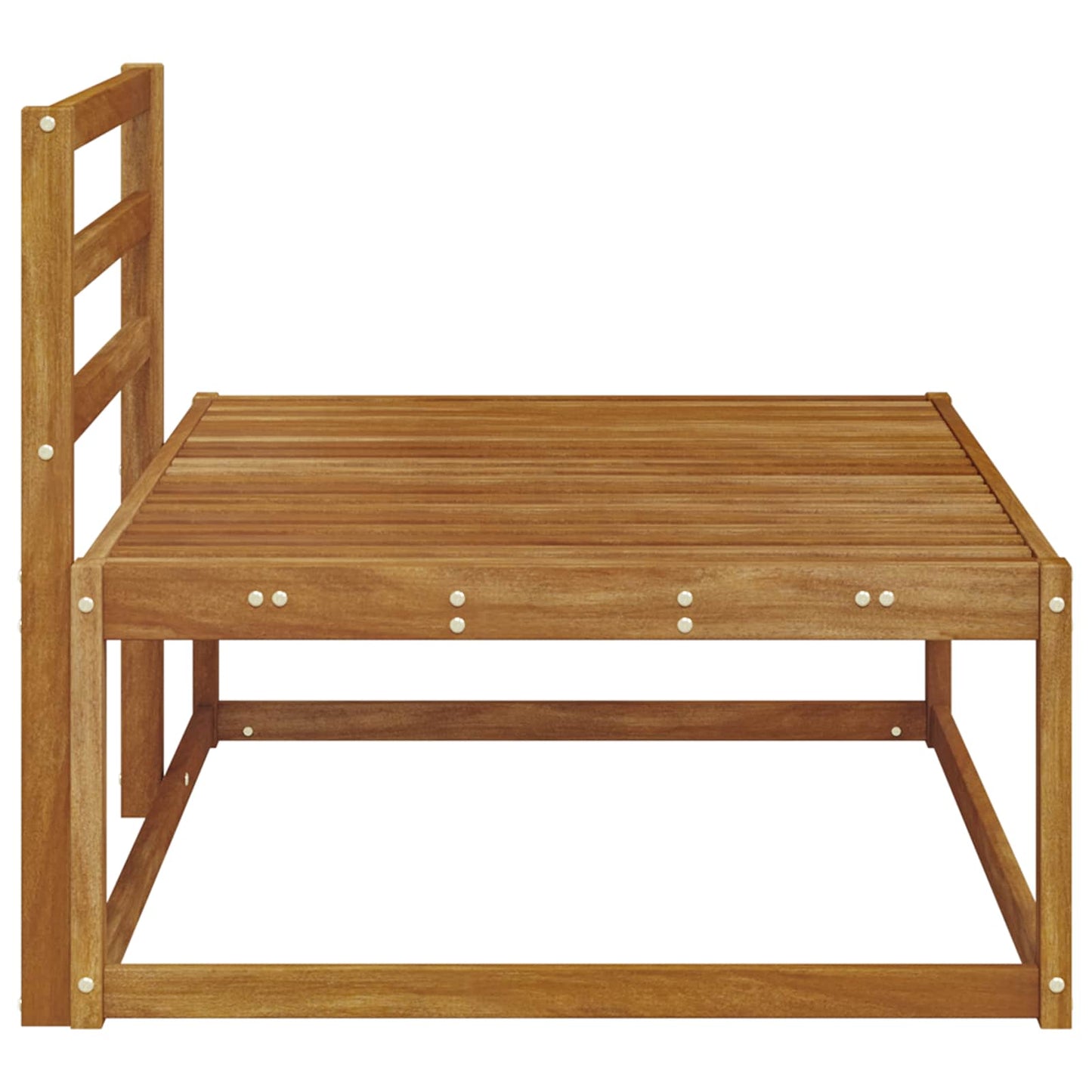 Utendørs end sofa Naturlig 115 x 83 x 73 cm Solid akasietre vidaXL